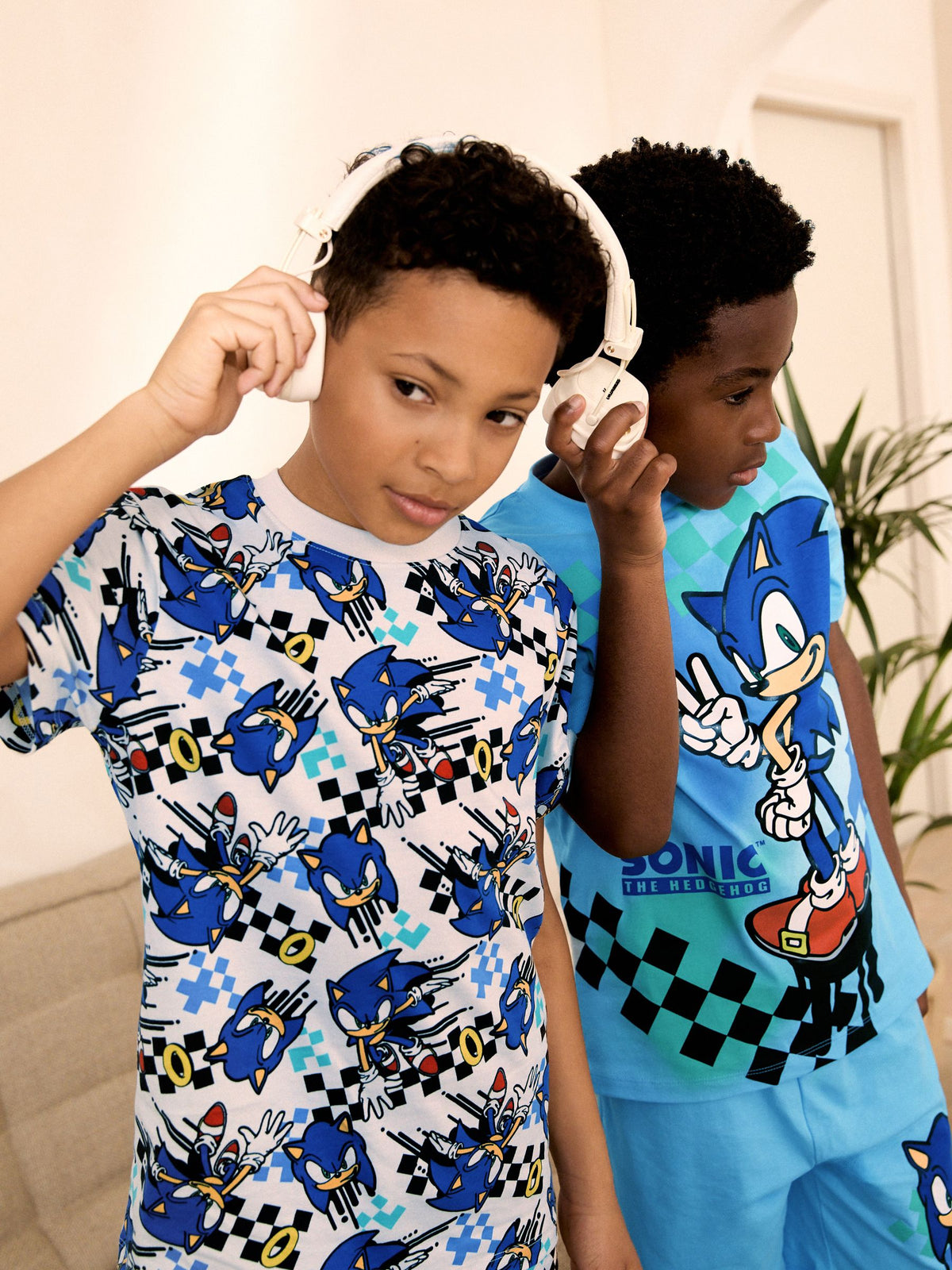 Blue/White Sonic Short Licence Pyjamas 2 Pack (3-14yrs)