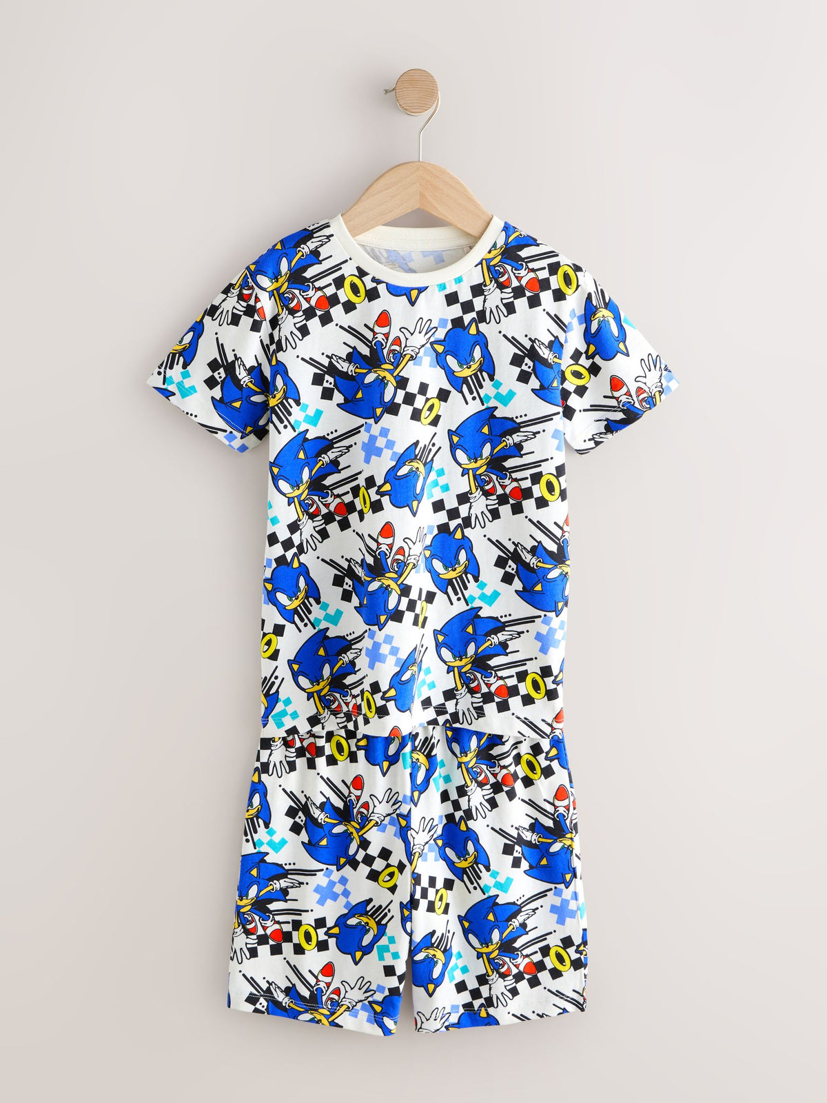 Blue/White Sonic Short Licence Pyjamas 2 Pack (3-14yrs)