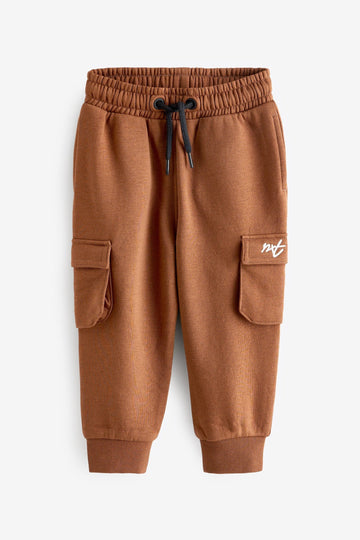 Chocolate Brown Utility Cargo Joggers