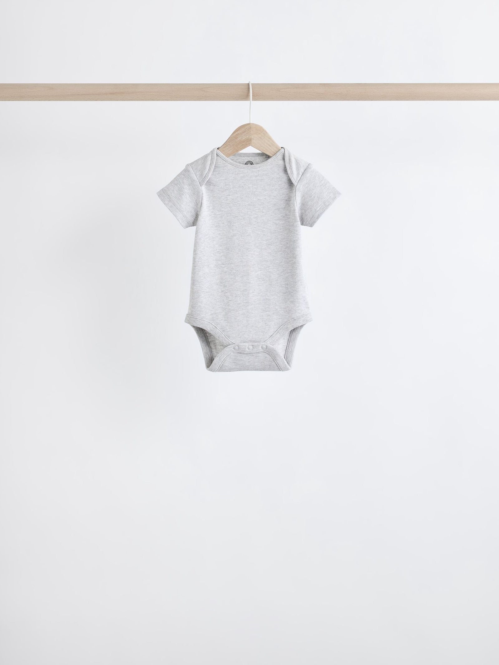 Grey/White Short Sleeve Bodysuits 5 Pack