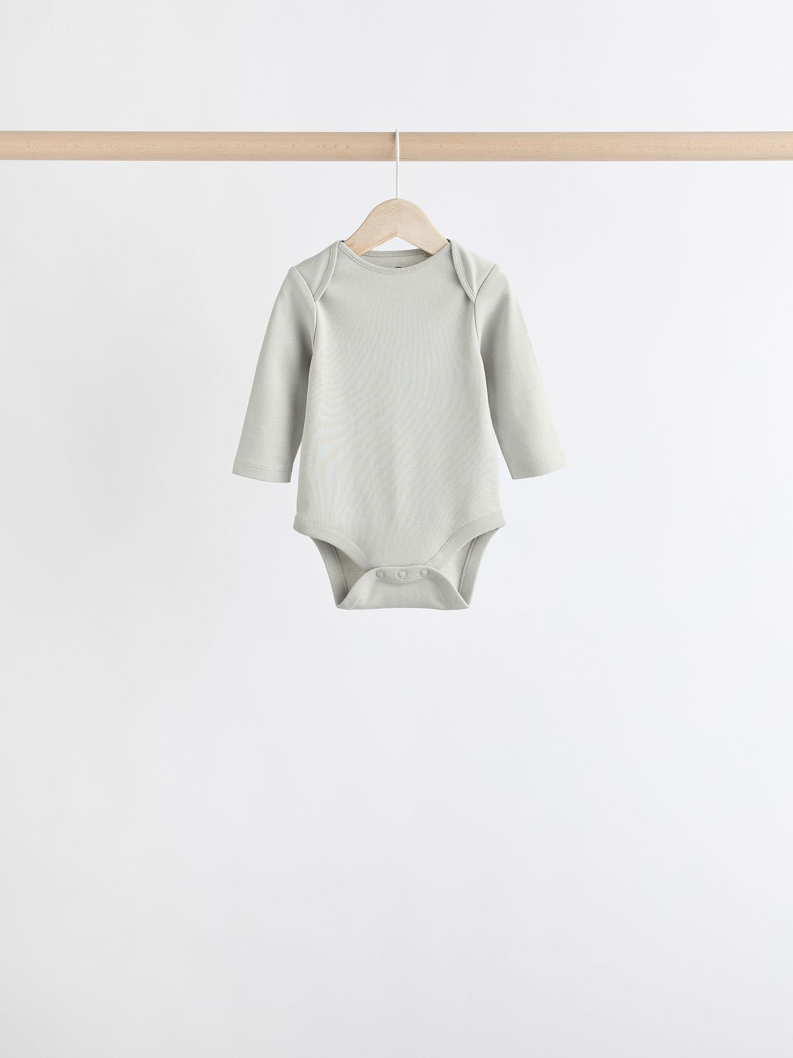 Grey/White Long Sleeve Bodysuits 5 Pack