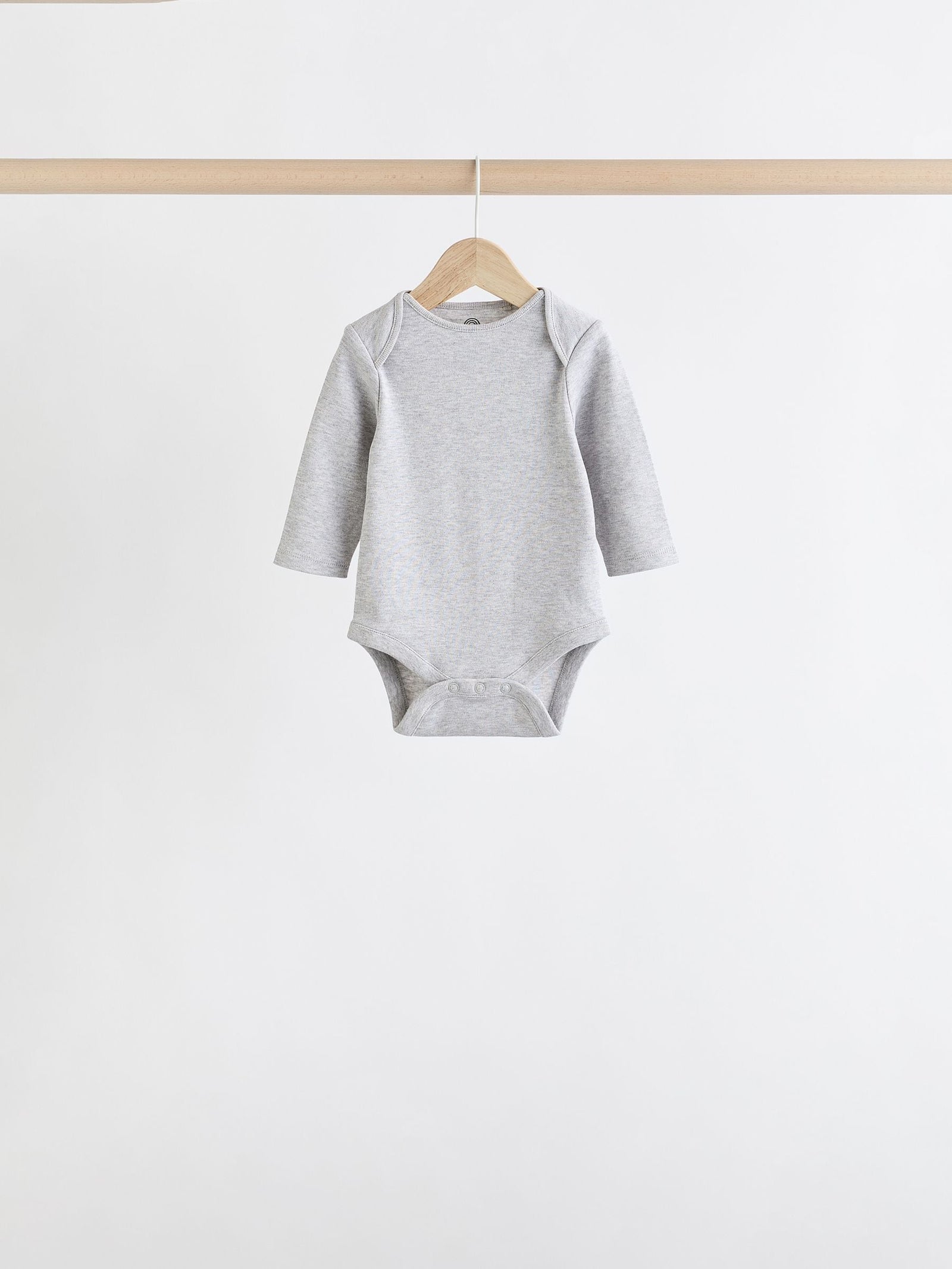 Grey/White Long Sleeve Bodysuits 5 Pack