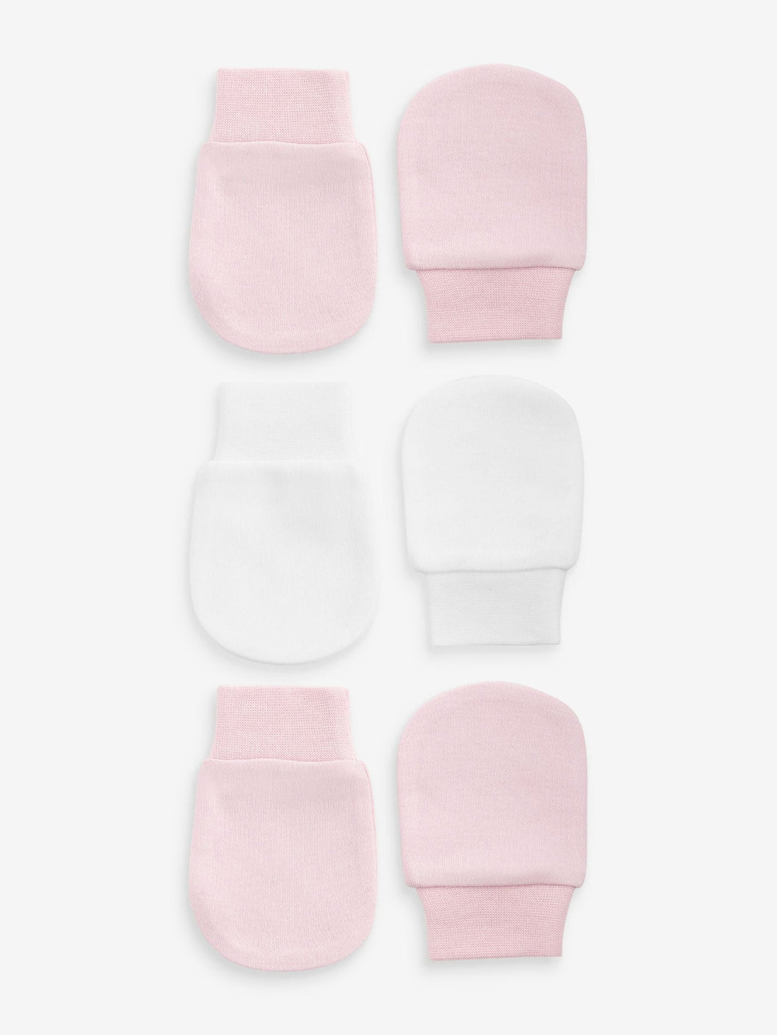 Pink 3 Pack Baby Scratch Mitts