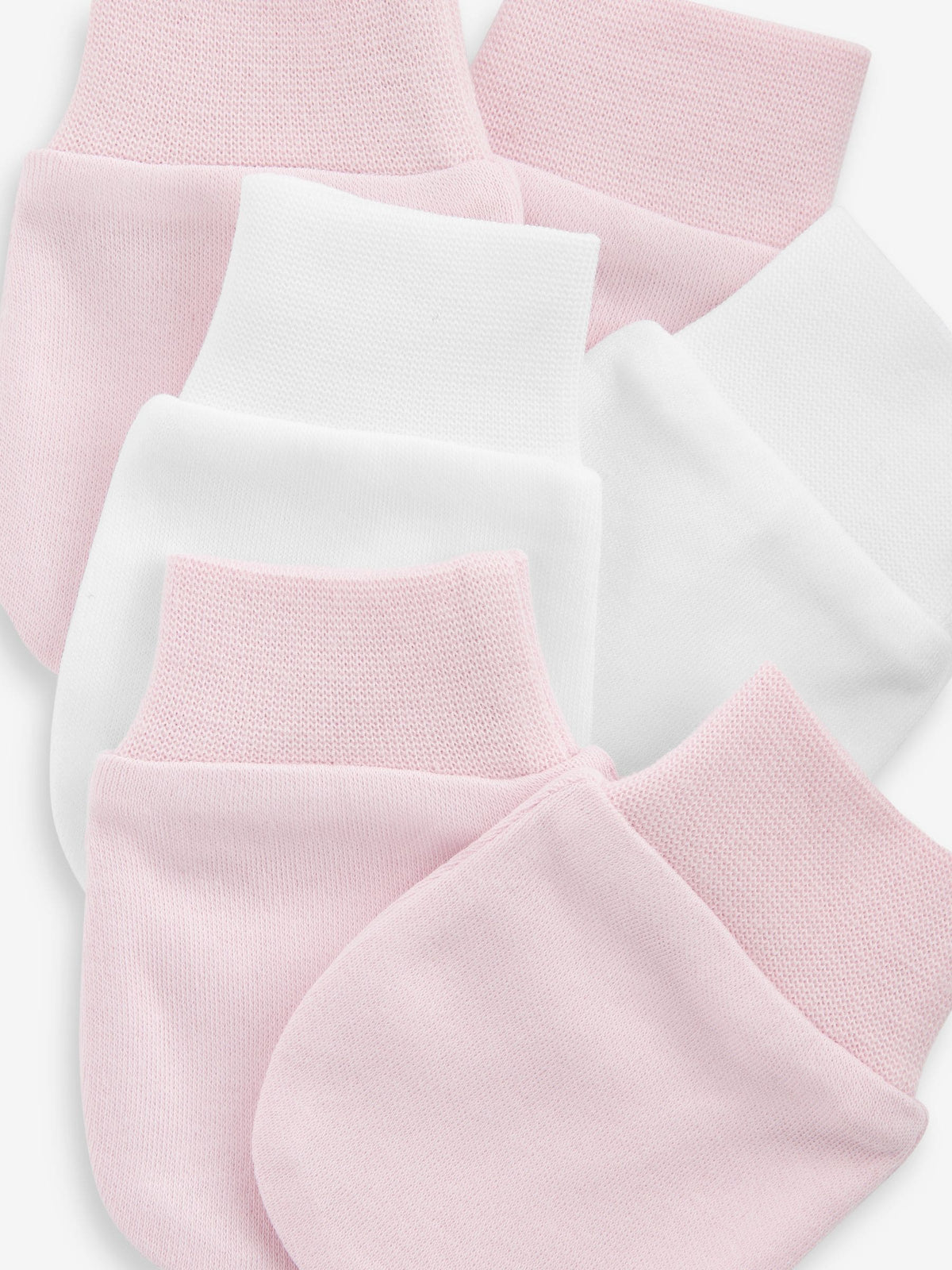 Pink 3 Pack Baby Scratch Mitts