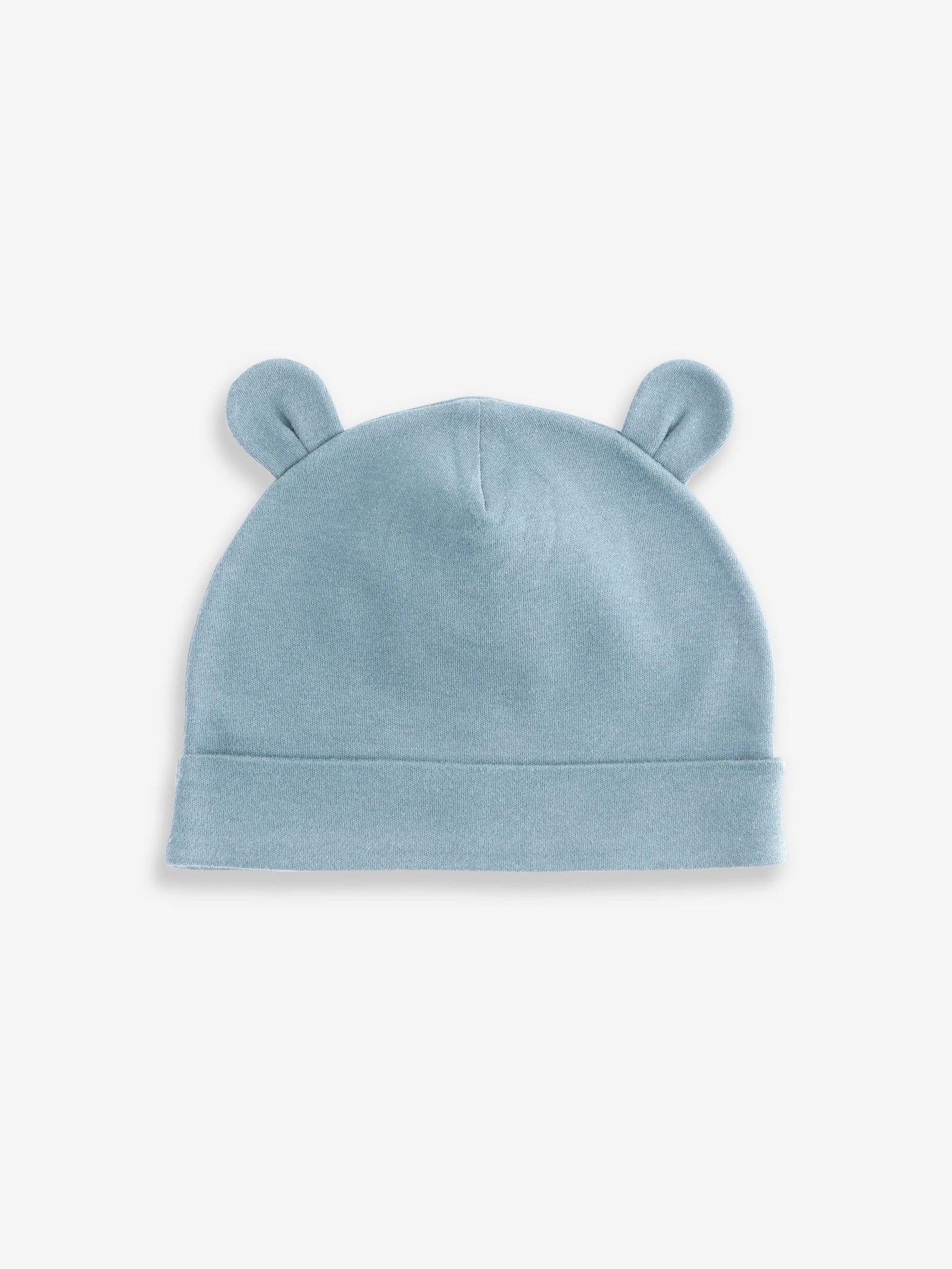 Mid Blue Baby 100% Cotton Beanies 3 Pack (0-18mths)
