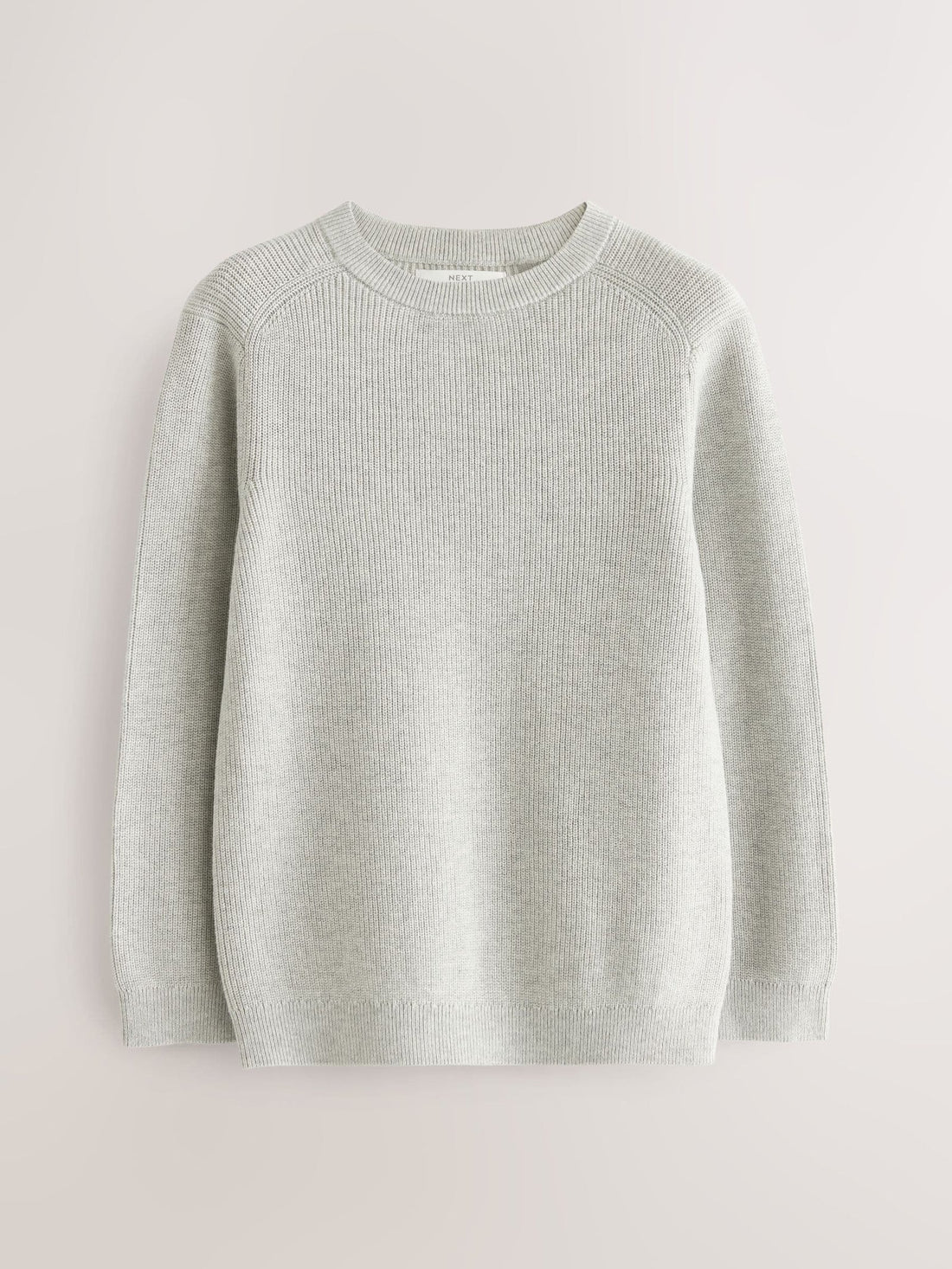 Grey Without Stag Cotton Crew Neck Knitted Jumper (3-16yrs)