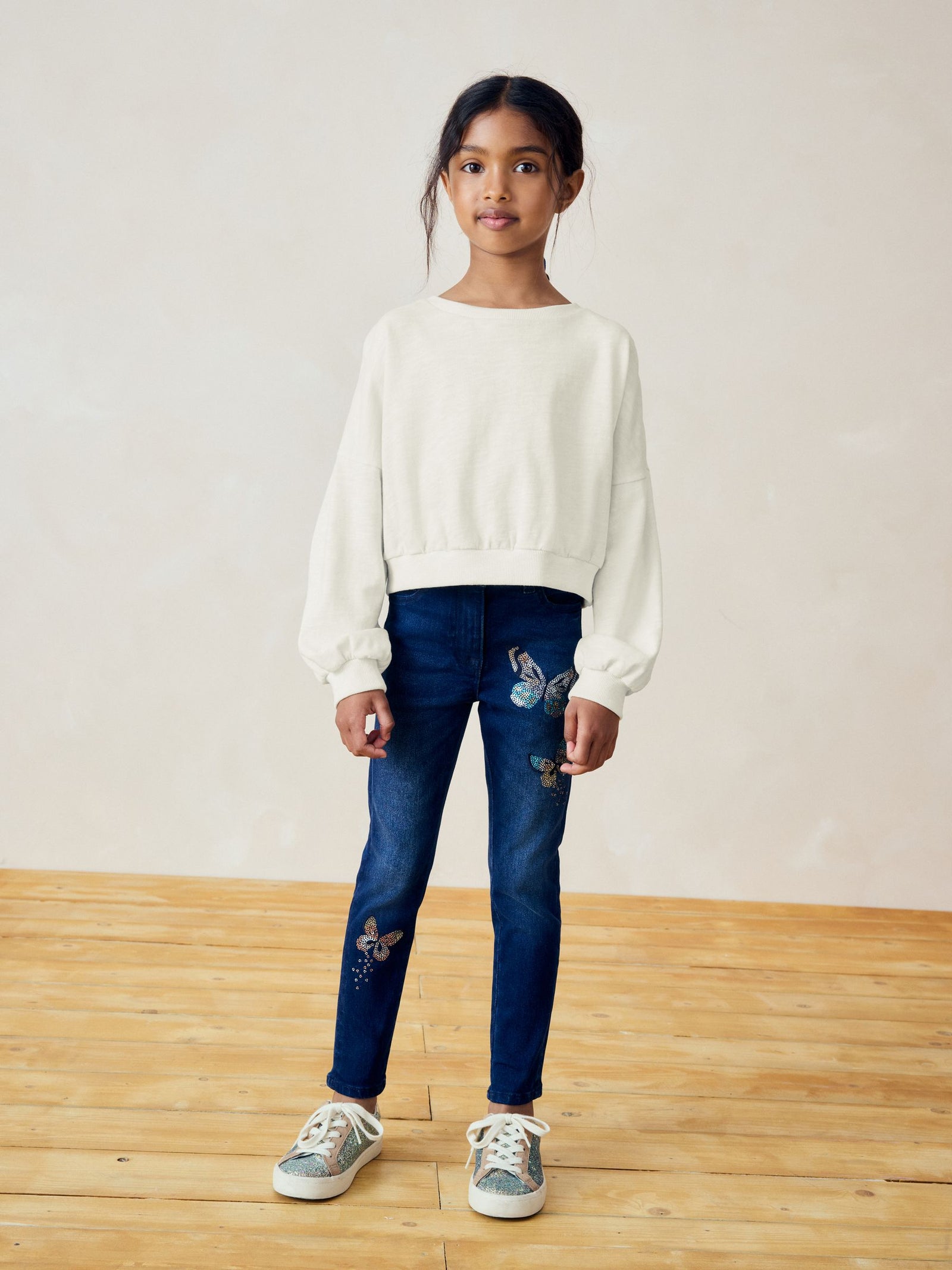 Black/White Boxy Long Sleeve 100% Cotton Sweat Tops 3 Pack (3-16yrs)