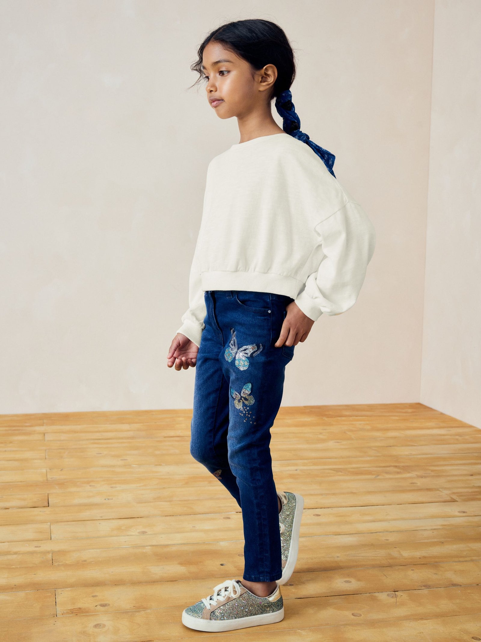 Black/White Boxy Long Sleeve 100% Cotton Sweat Tops 3 Pack (3-16yrs)