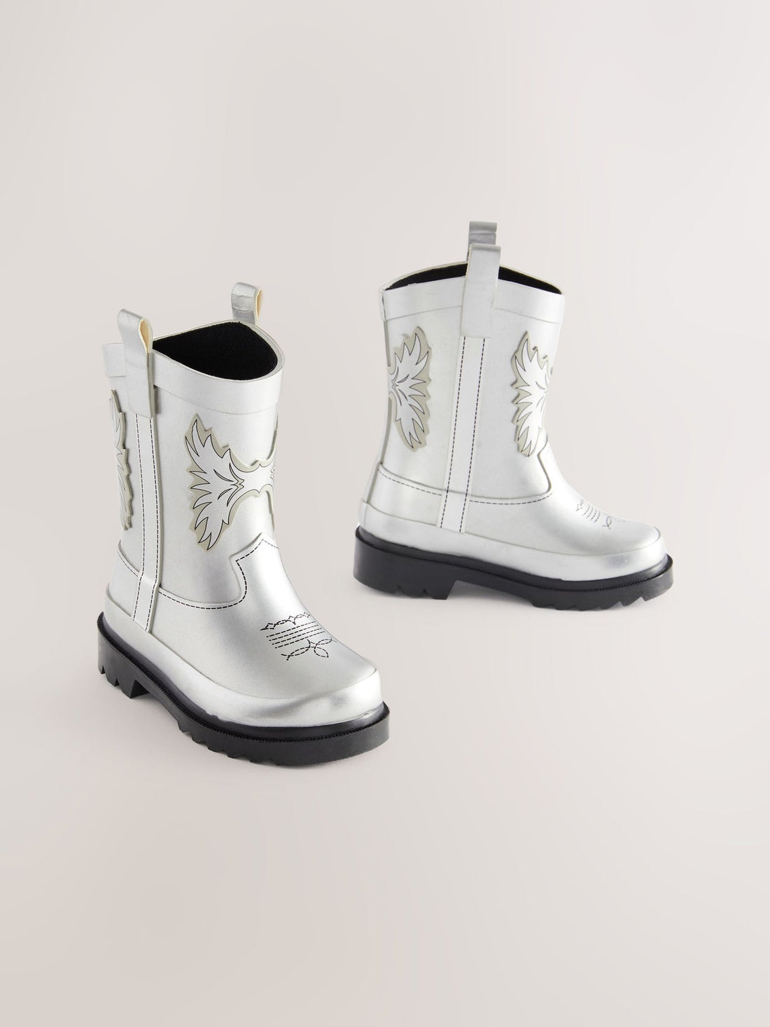 Silver Western Wellies
