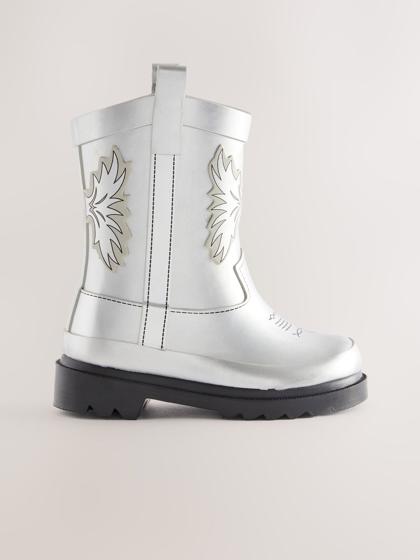 Silver Western Wellies