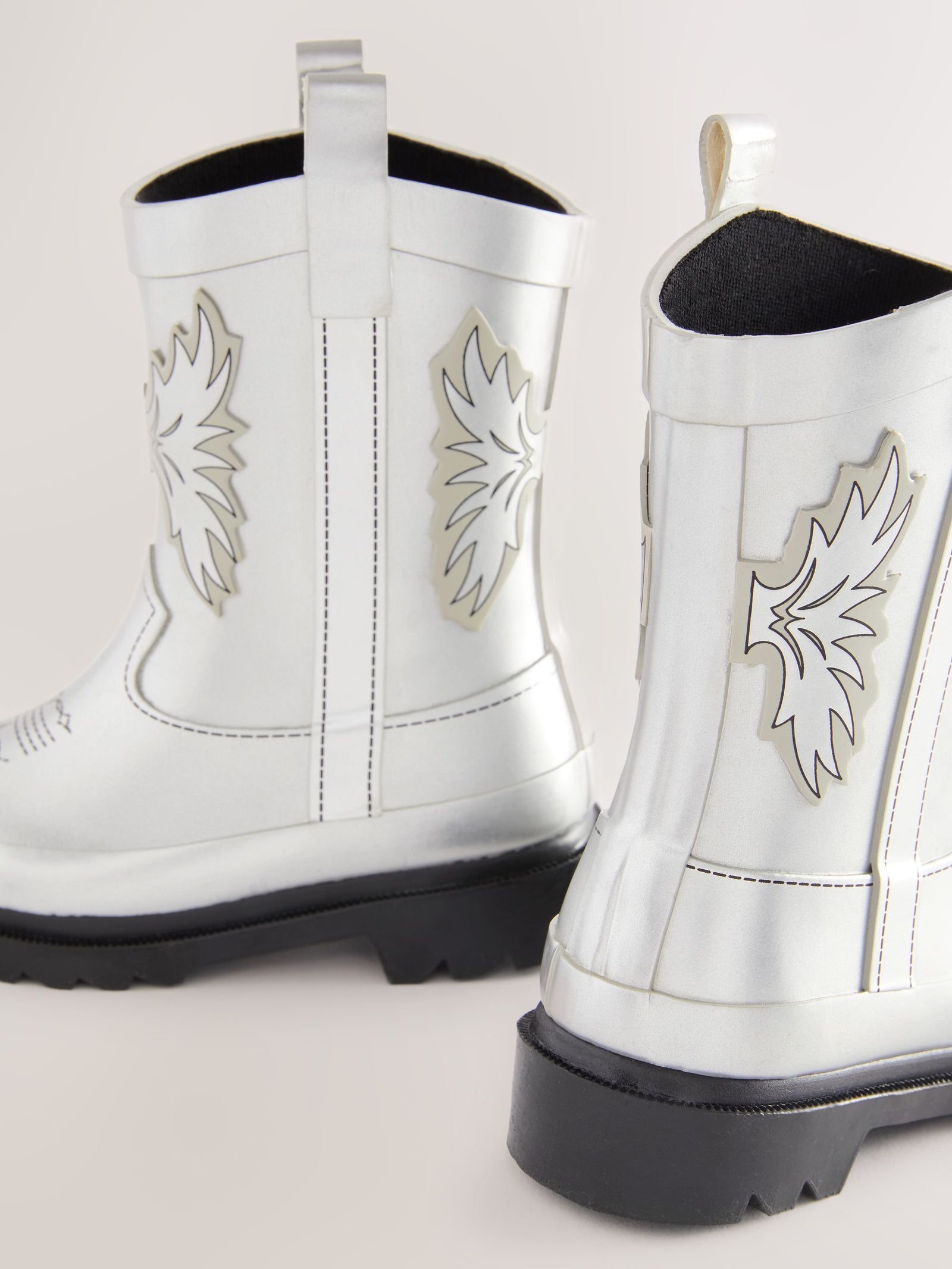 Silver Western Wellies