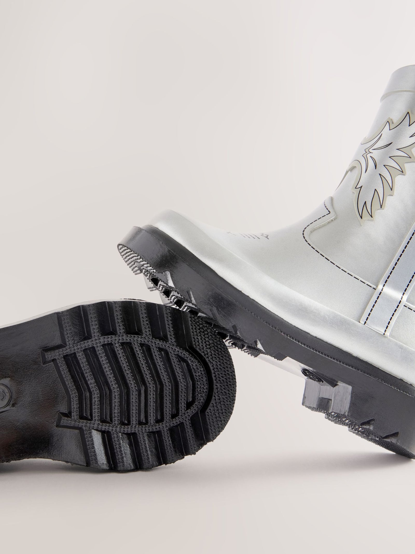 Silver Western Wellies