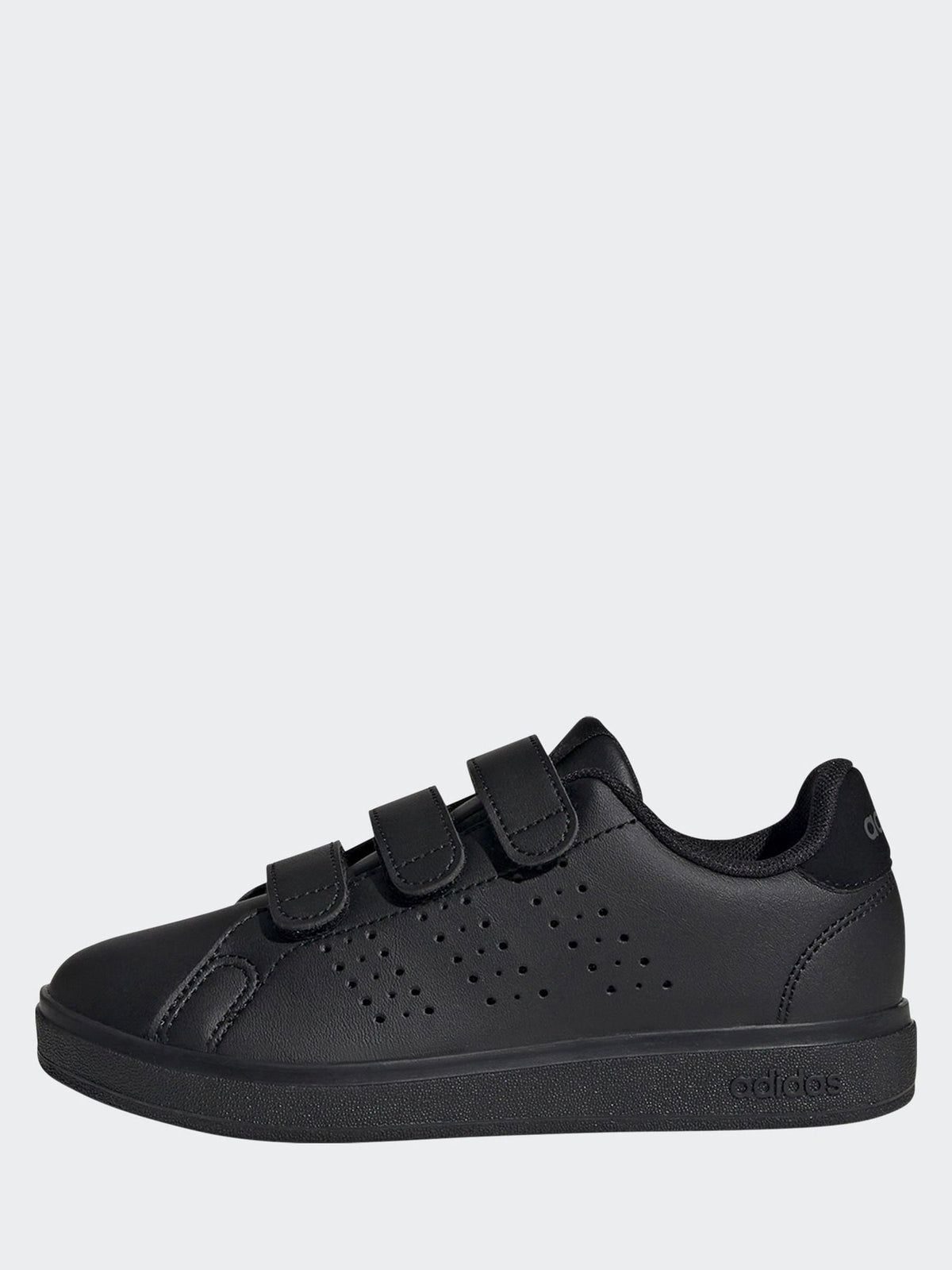 adidas Black Advantage Base 2.0 Hook and Loop Kids Trainers