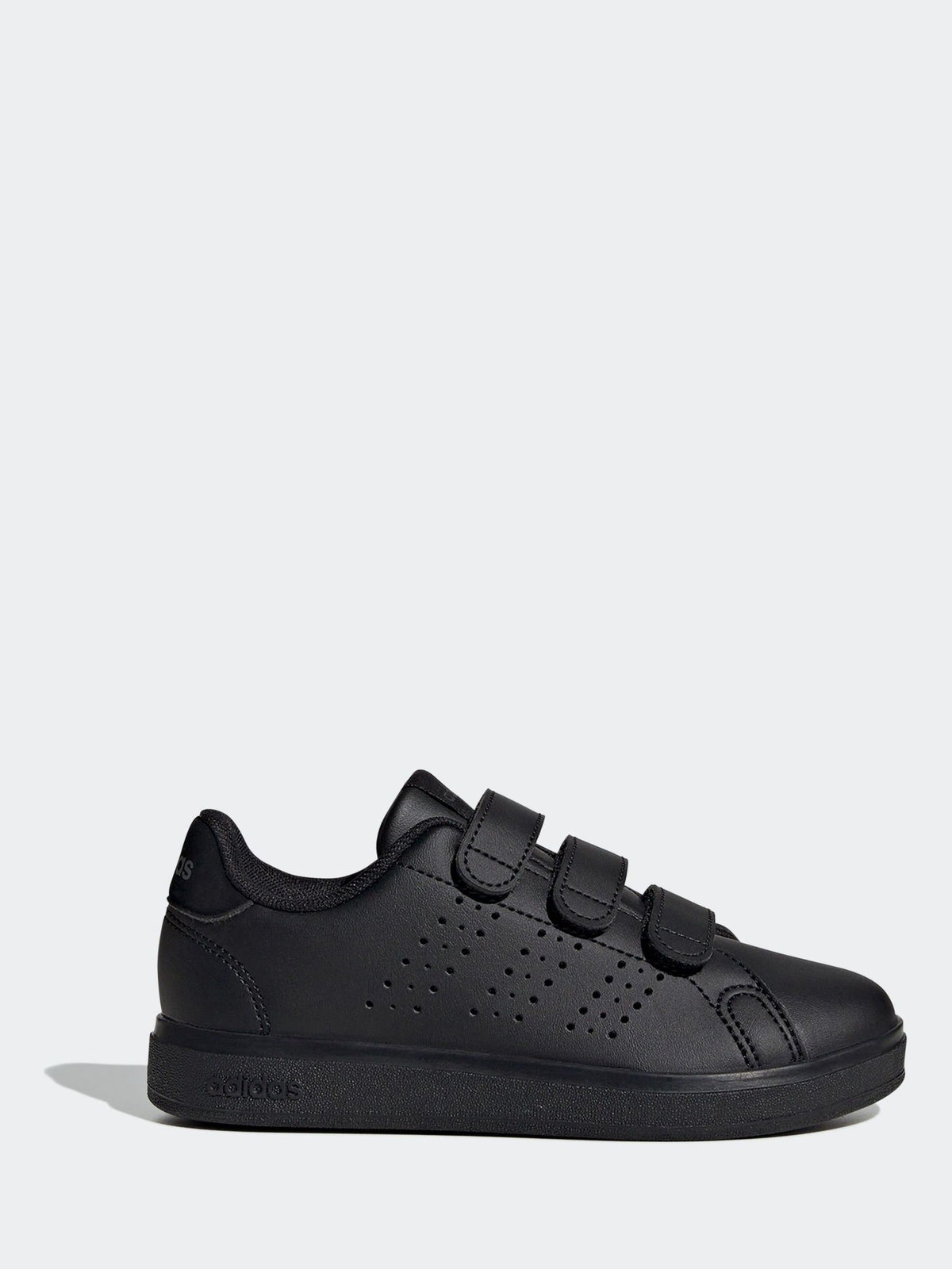 adidas Black Advantage Base 2.0 Hook and Loop Kids Trainers