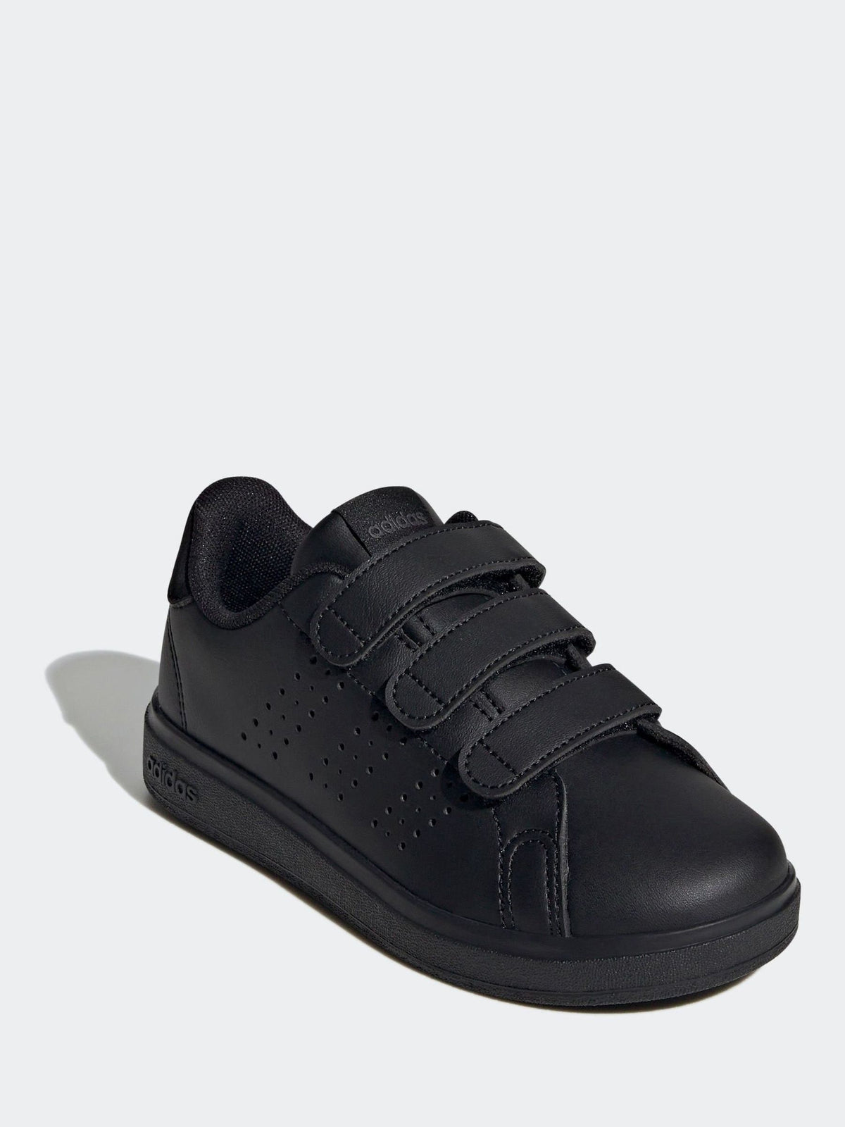 adidas Black Advantage Base 2.0 Hook and Loop Kids Trainers