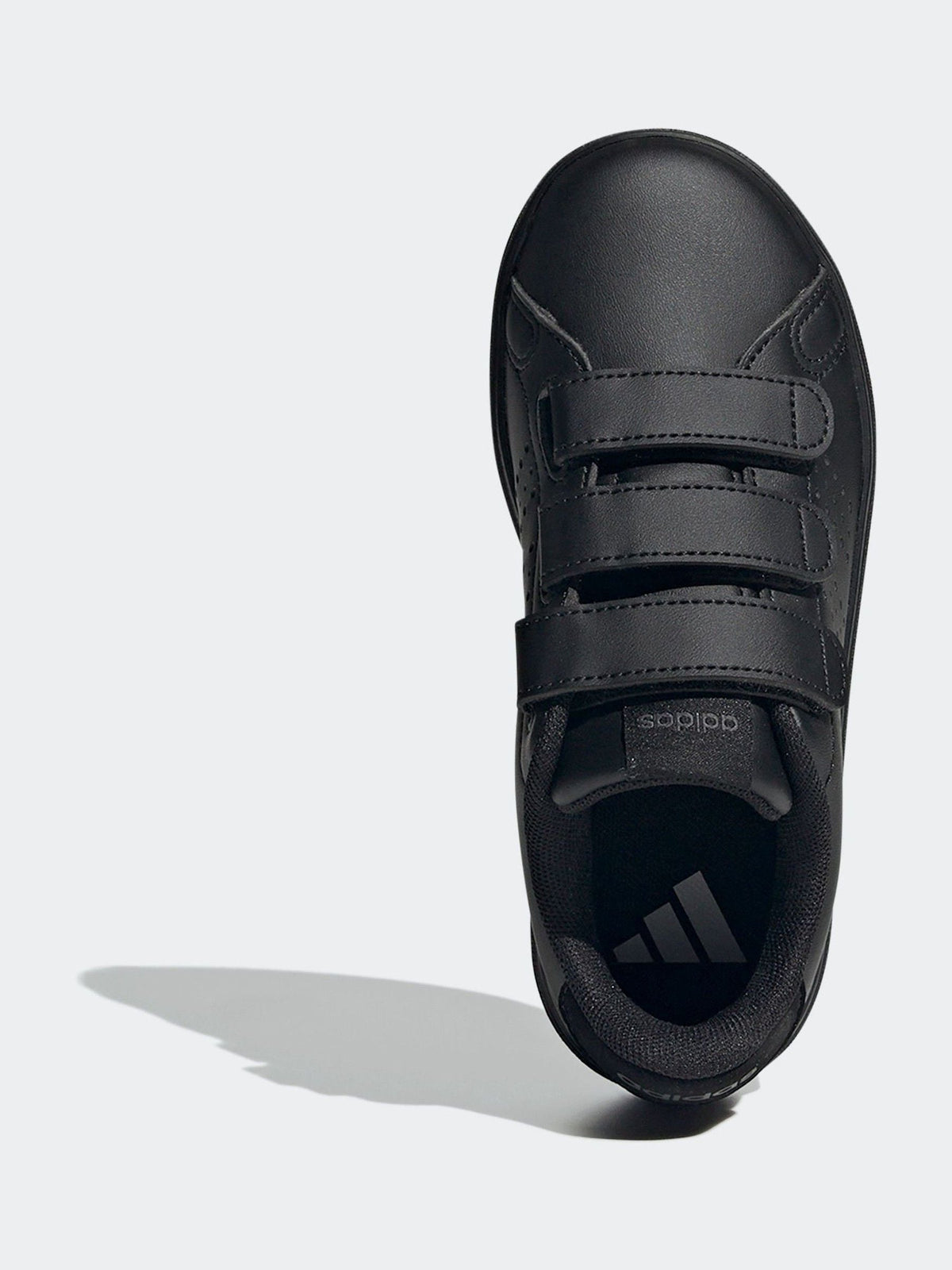 adidas Black Advantage Base 2.0 Hook and Loop Kids Trainers