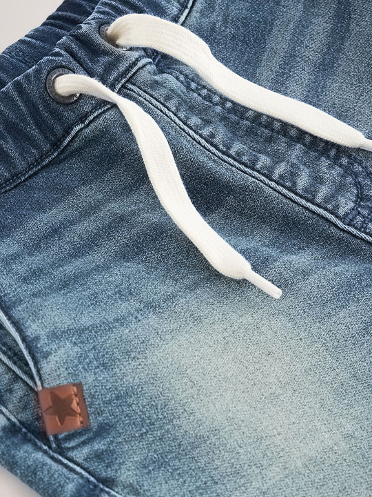 Mid Blue Regular Fit Joggers Jeans With Comfort Stretch (3mths-7yrs)