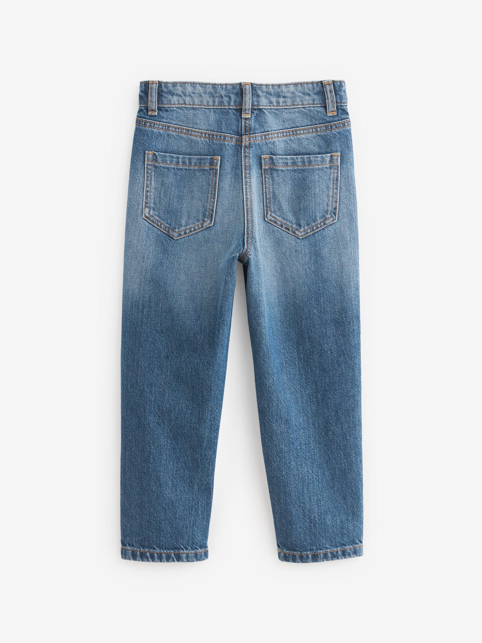 Mid Blue Denim Mom 100% Cotton Jeans (3-16yrs)