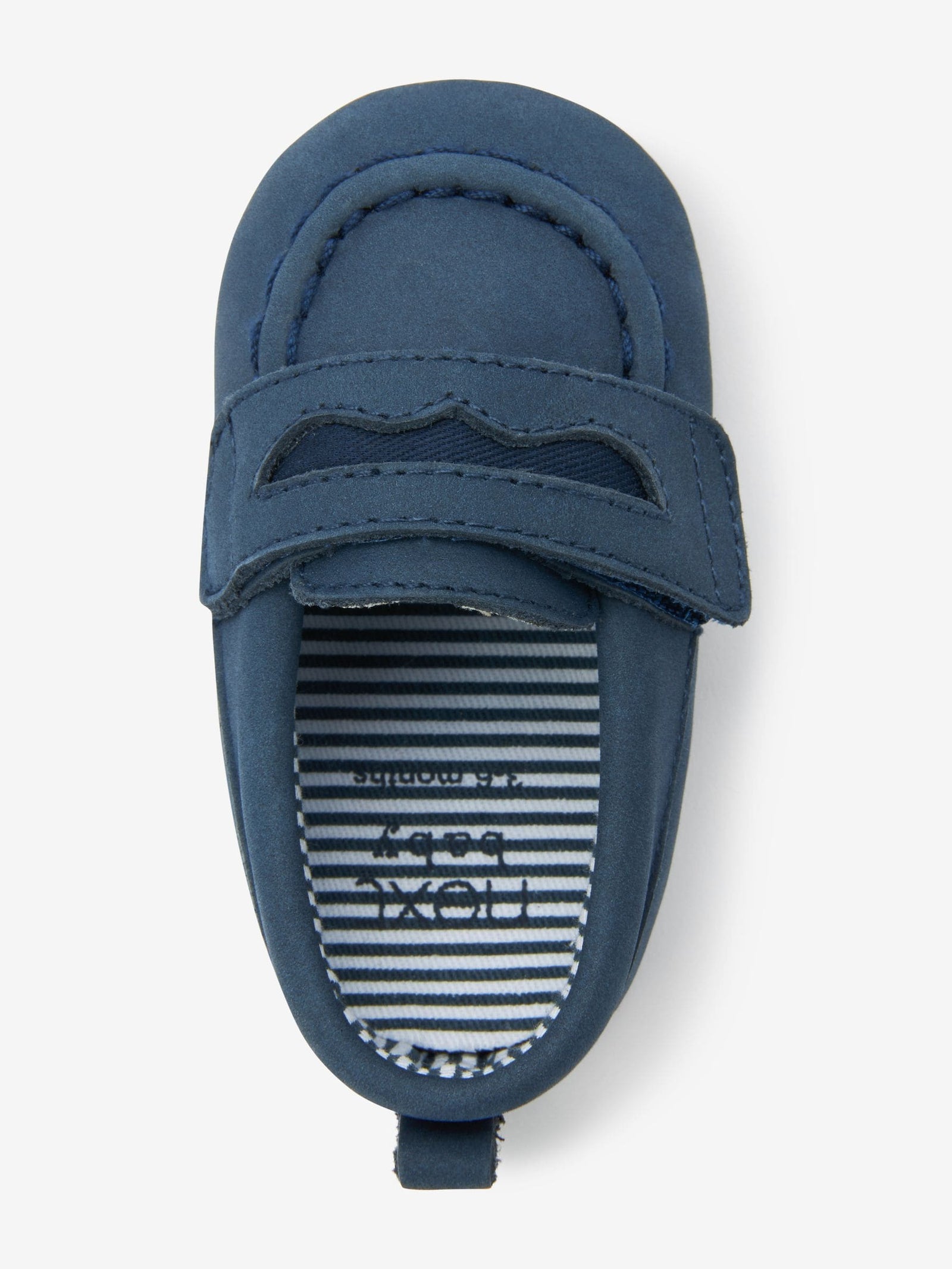 Navy Blue Baby Moccasin Shoes (0-24mths)
