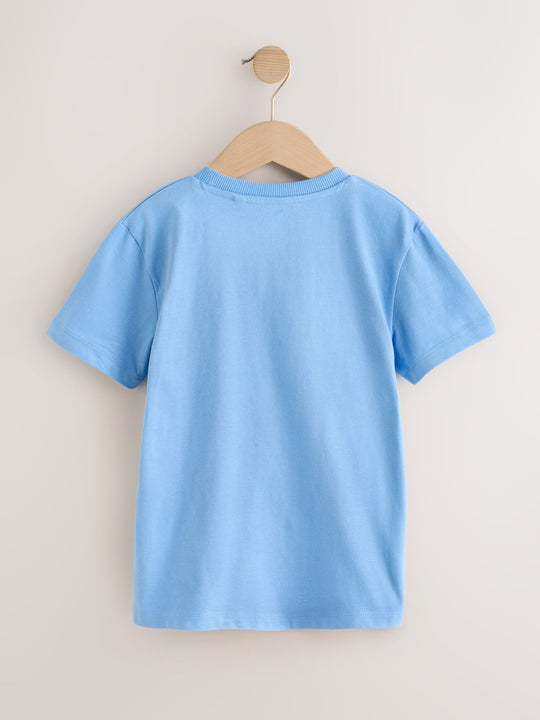 Pastels Short Sleeve Stag Embroidered T-Shirts 4 Pack (3-16yrs)