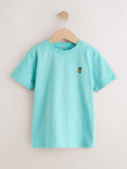 Pastels Short Sleeve Stag Embroidered T-Shirts 4 Pack (3-16yrs)
