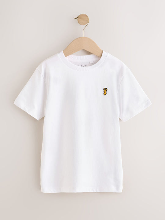 Pastels Short Sleeve Stag Embroidered T-Shirts 4 Pack (3-16yrs)