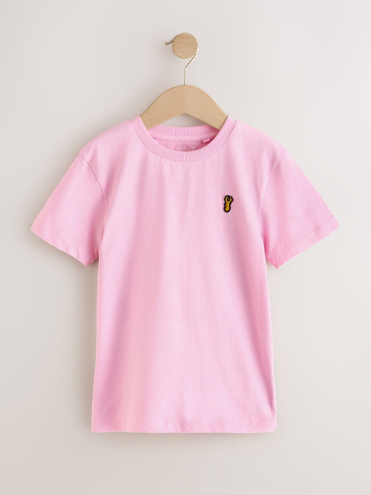 Pastels Short Sleeve Stag Embroidered T-Shirts 4 Pack (3-16yrs)