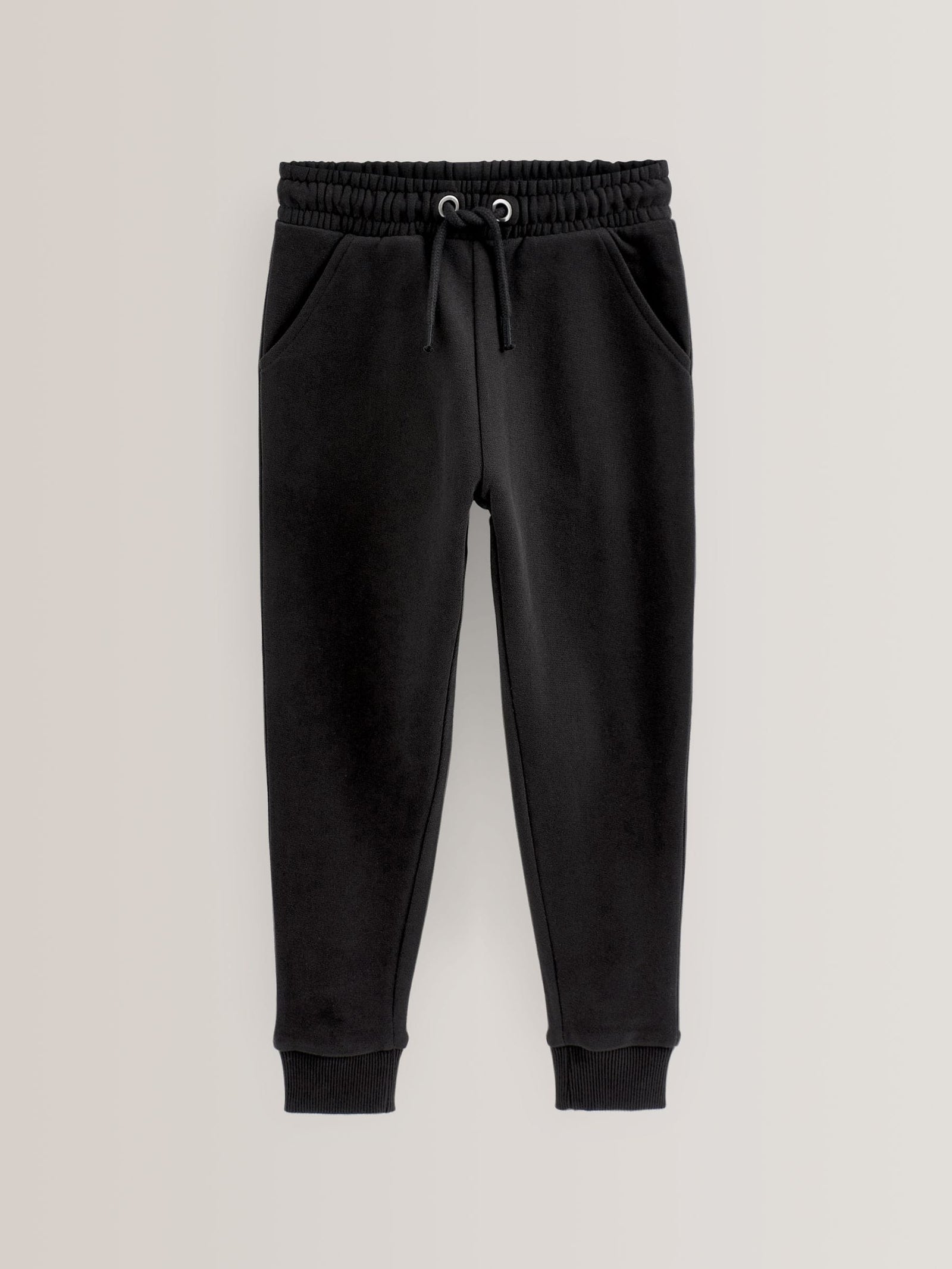 Black Soft Jersey Regular Fit Joggers (3-16yrs)