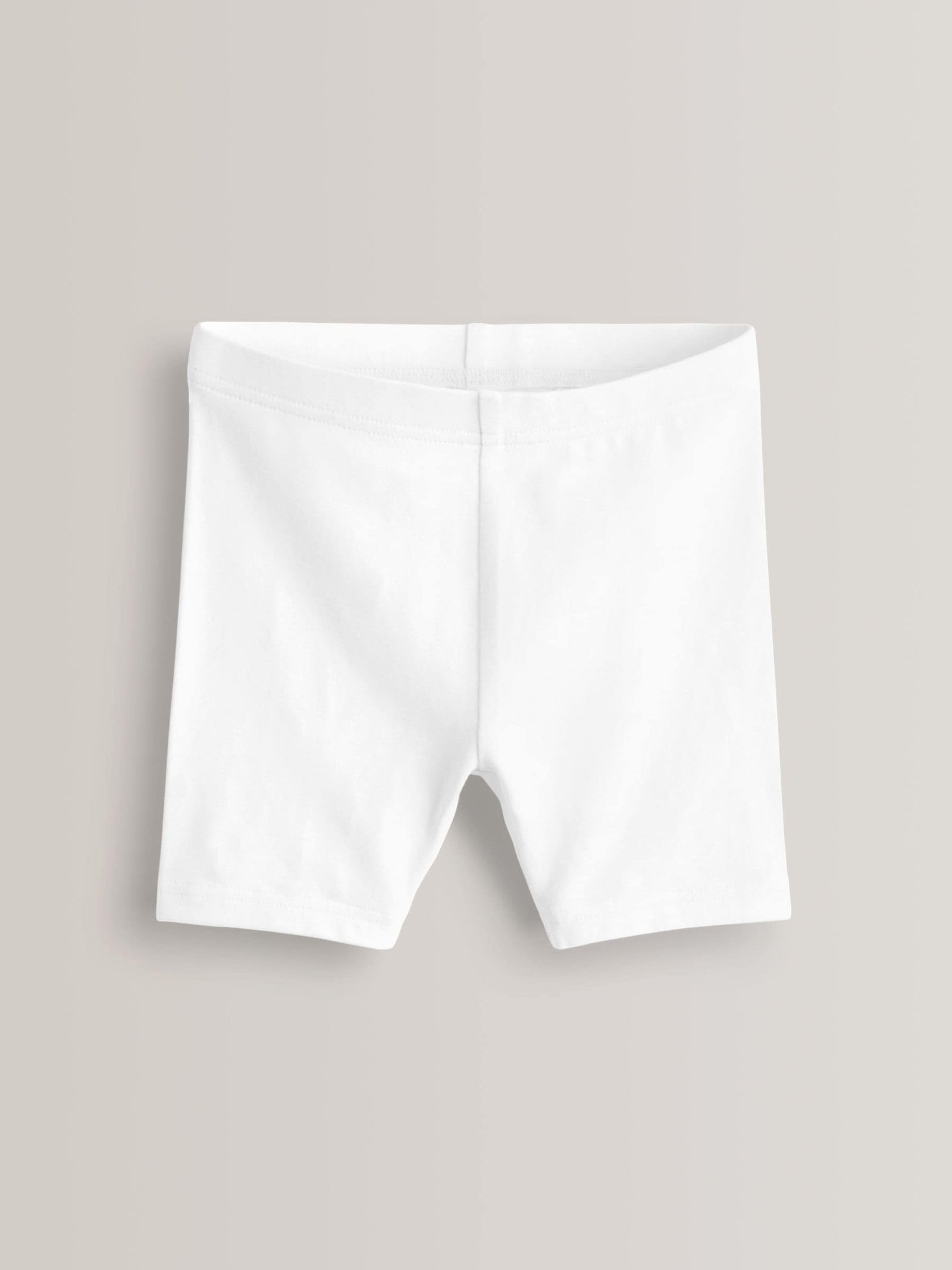White Regular Length 5 Pack Cotton Rich Stretch Cycle Shorts (3-16yrs)