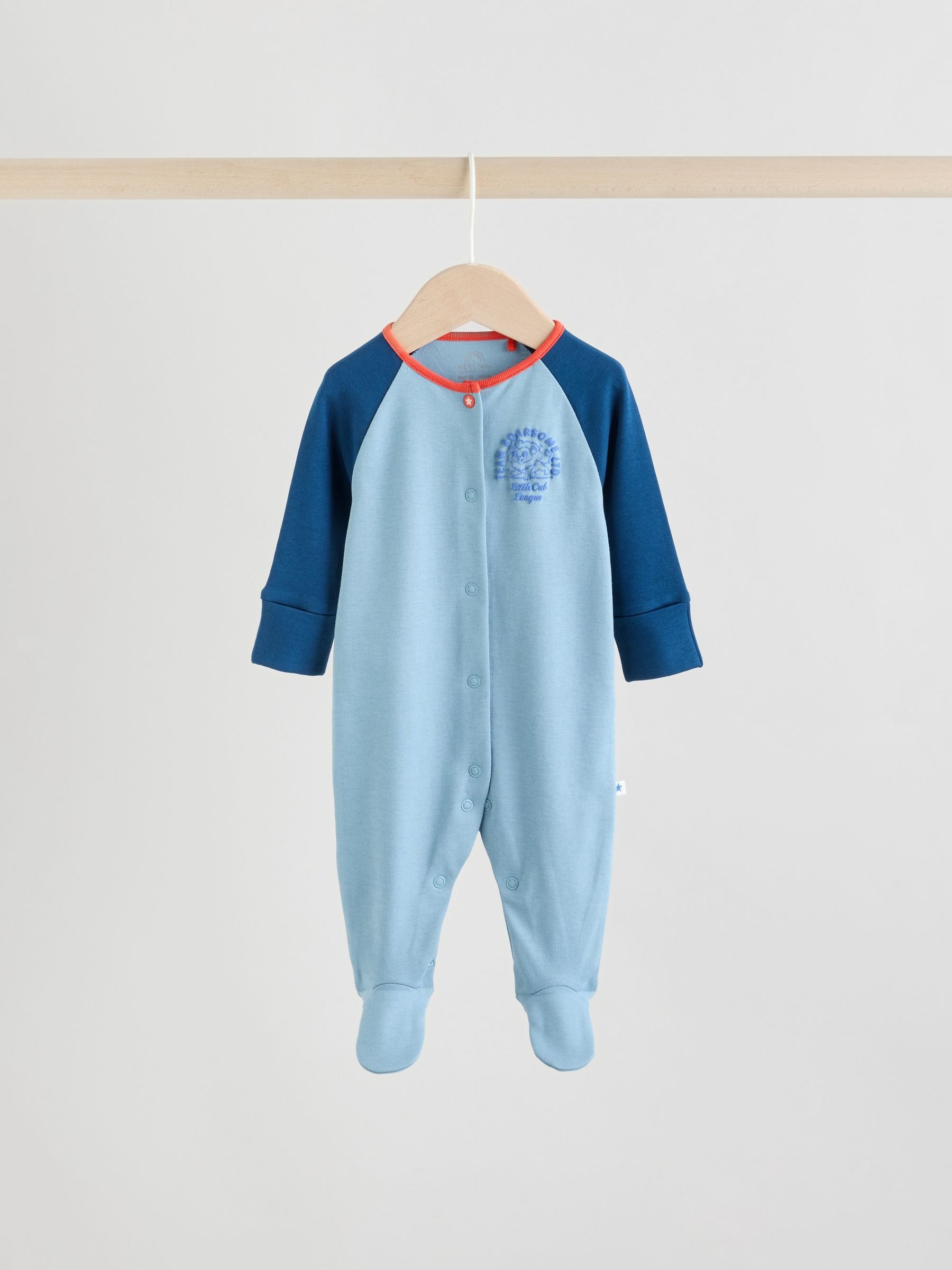 Multi Varsity Baby Sleepsuits 3 Pack (0mths-3yrs)