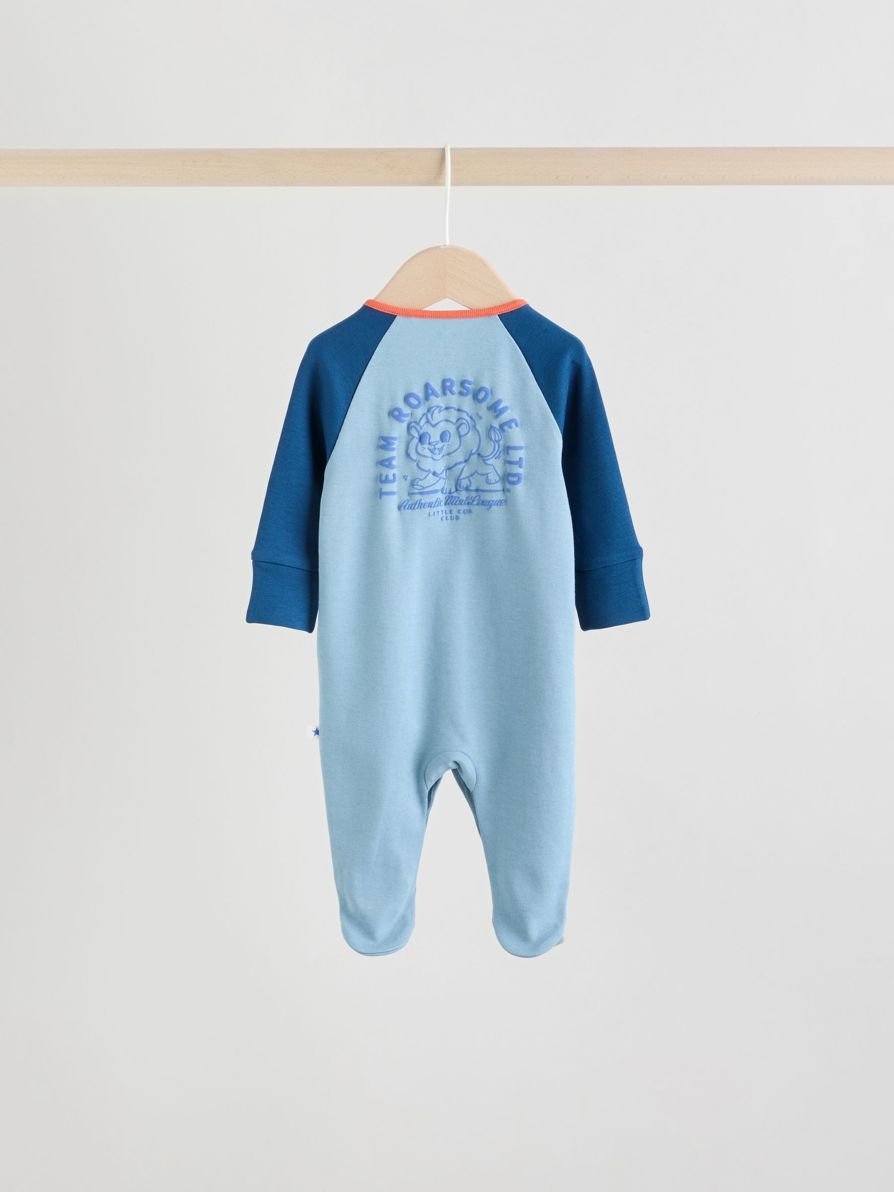 Multi Varsity Baby Sleepsuits 3 Pack (0mths-3yrs)