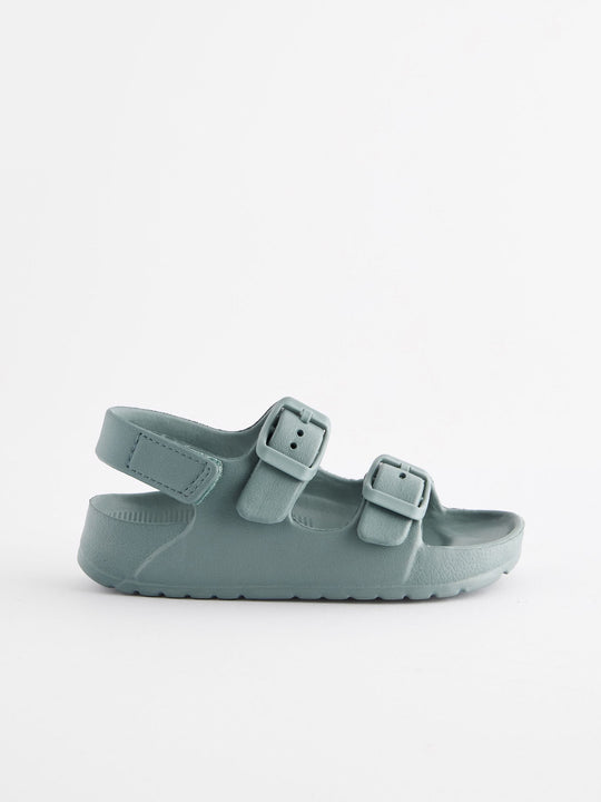 Blue Double Buckle Ankle Strap EVA Sandals