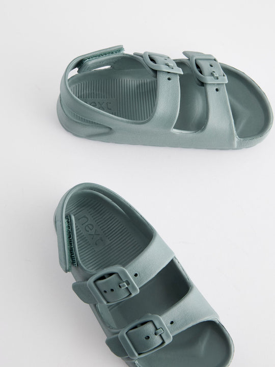 Blue Double Buckle Ankle Strap EVA Sandals