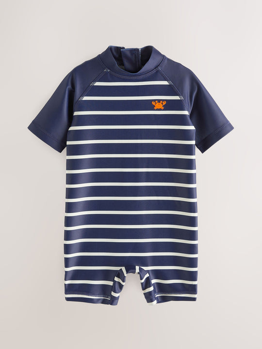 Navy Stripe Sunsafe All-In-One Swimsuit (3mths-7yrs)