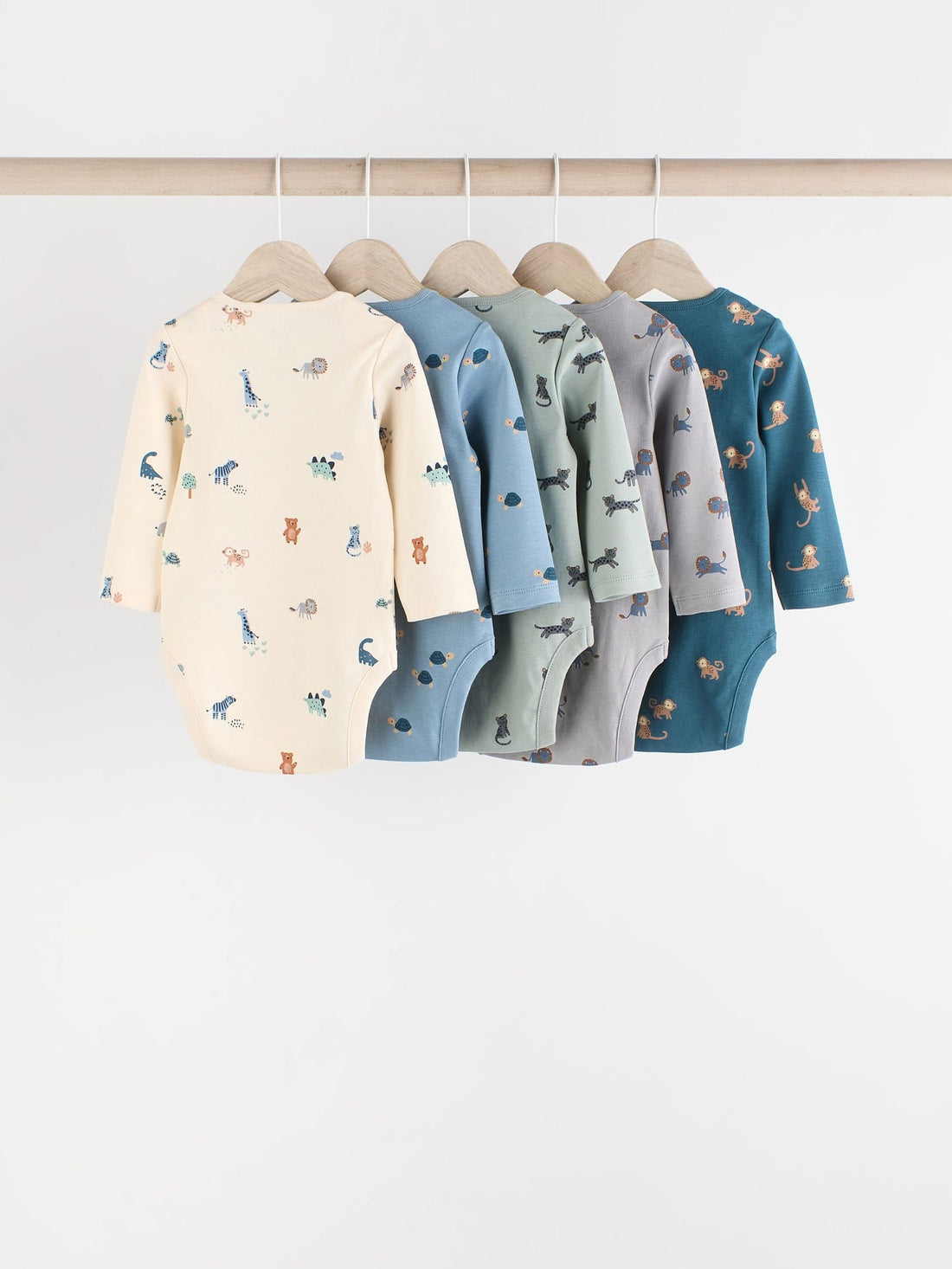 Teal Blue 5 Pack Baby Bodysuits
