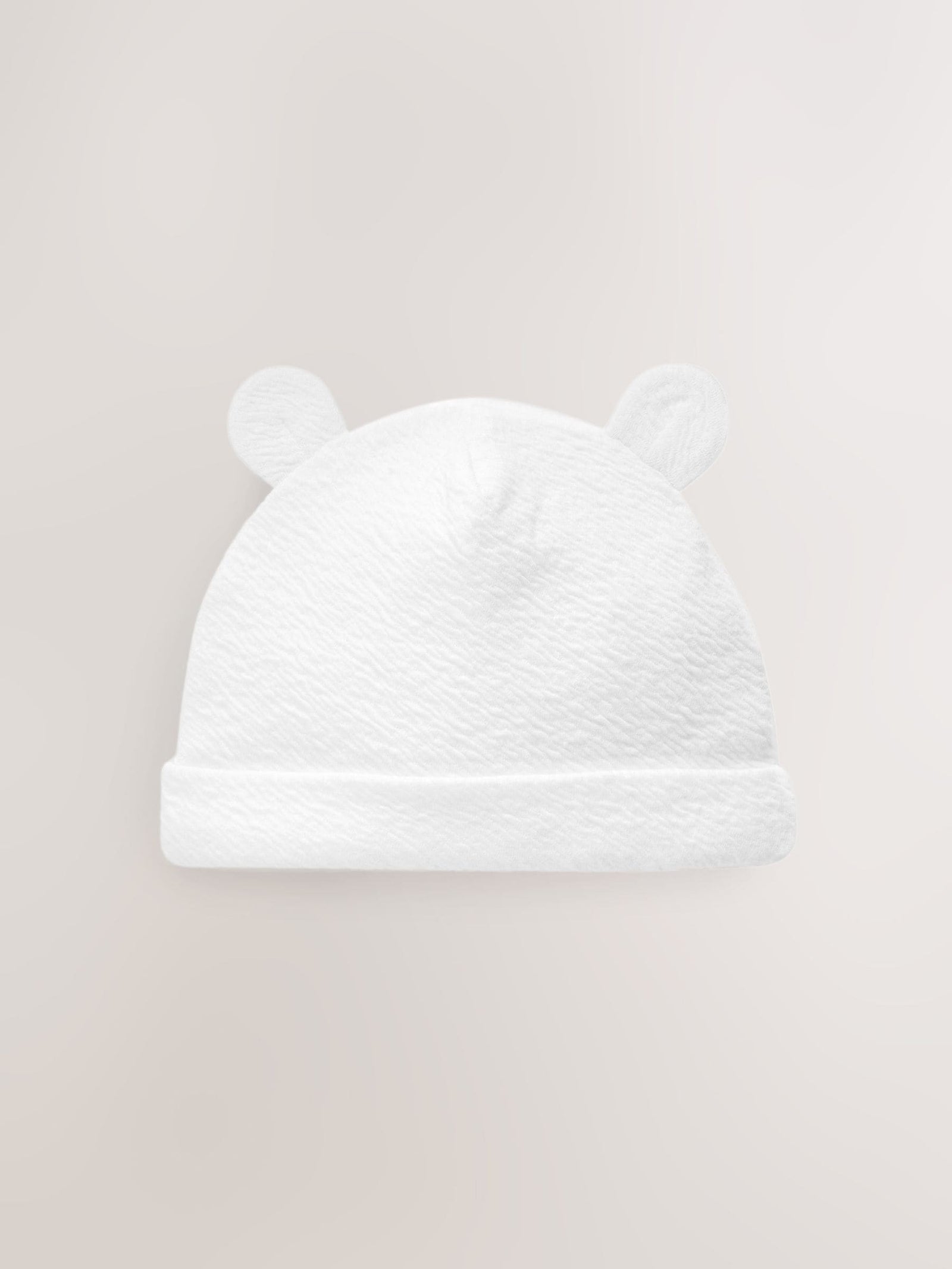 White Beanie Jersey Baby Hats 3 Pack (0-12mths)