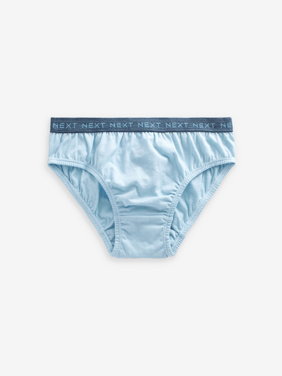 Blue Jacquard waistband 100% Cotton Briefs 5 Pack (1.5-16yrs)