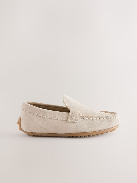 Natural Stone Standard Fit (F) Suede Slip-Ons Loafer Shoes