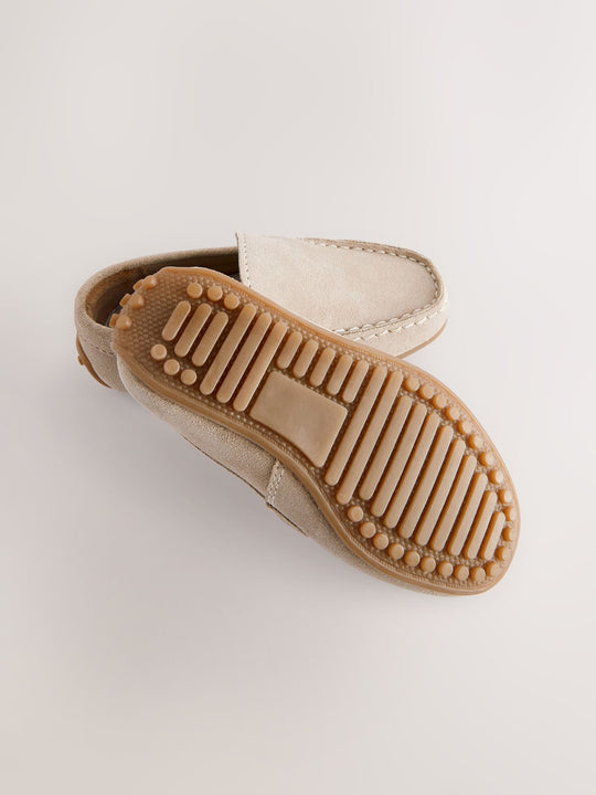Natural Stone Standard Fit (F) Suede Slip-Ons Loafer Shoes