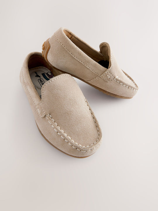 Natural Stone Standard Fit (F) Suede Slip-Ons Loafer Shoes
