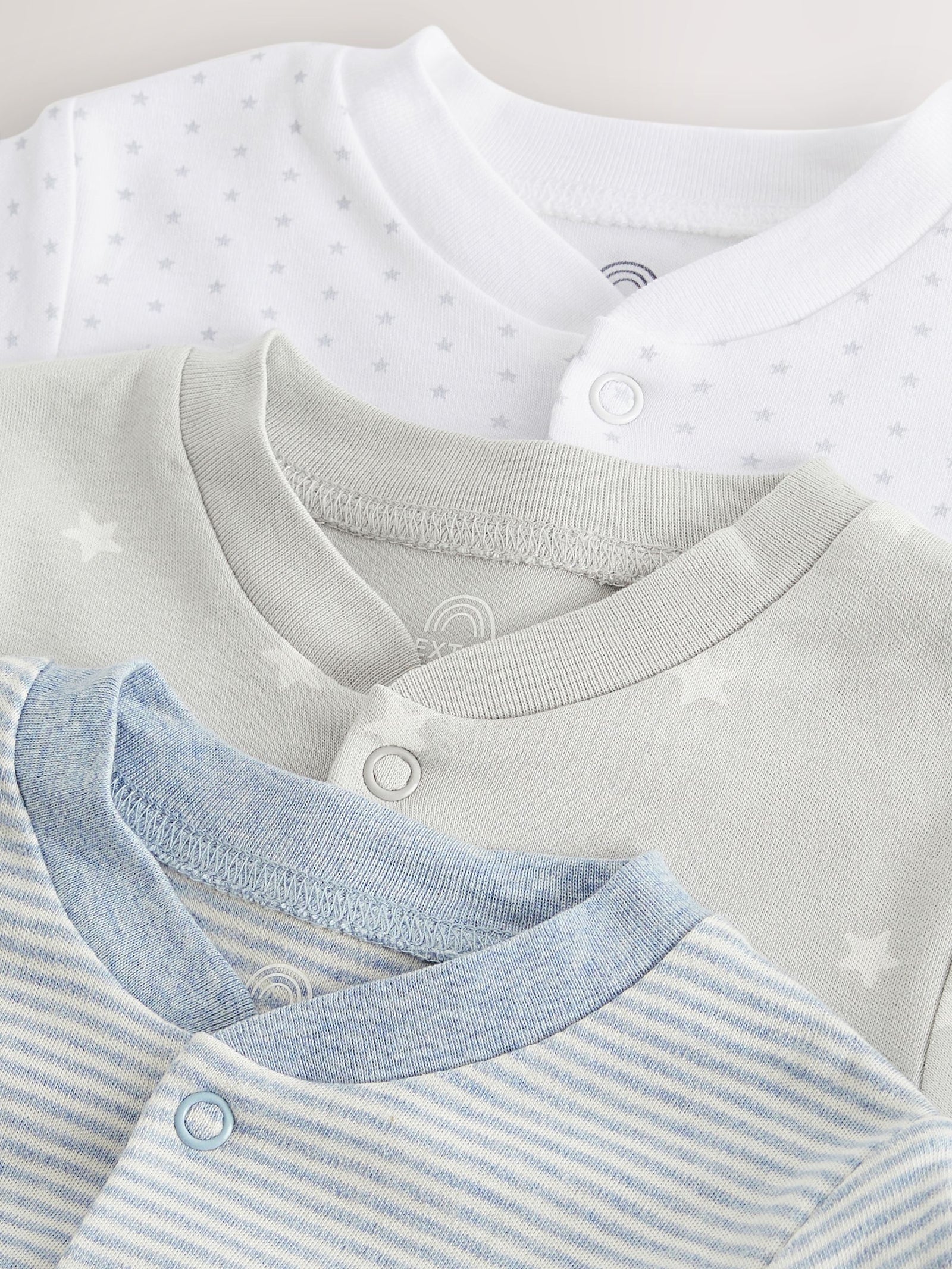 Blue Baby Hip Dysplasia Sleepsuits 3 Pack (0-3yrs)