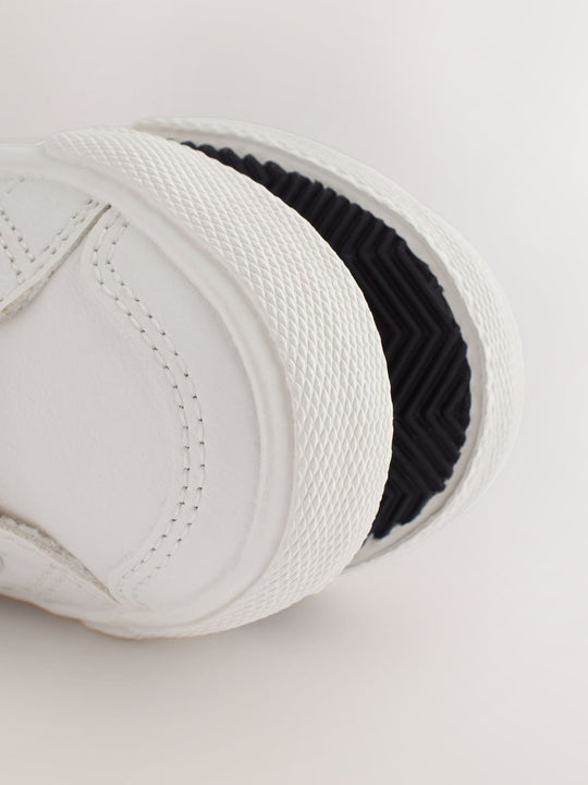 White Standard Fit (F) Two Strap Touch Fastening Trainers