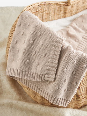 Mink Brown Bobble Blanket
