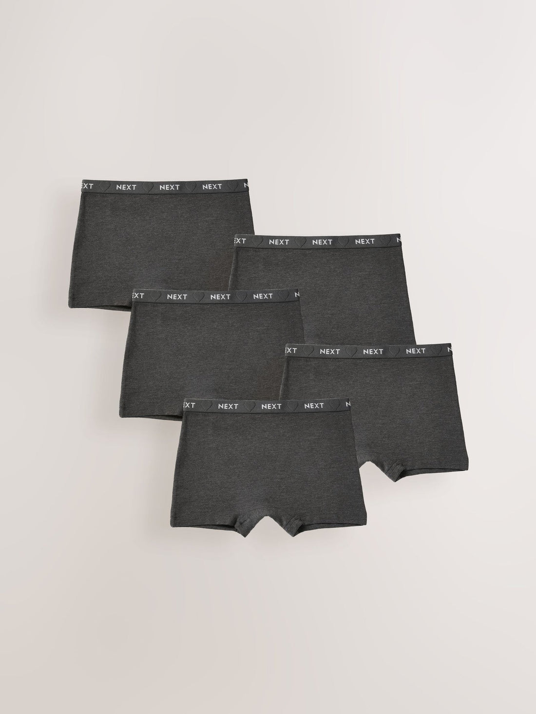 Charcoal Grey Short Briefs 5 Pack (2-16yrs)