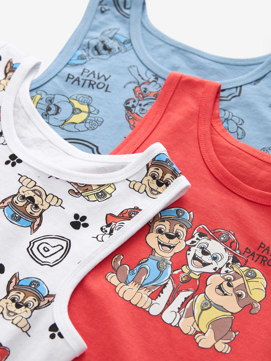 Paw Patrol 100% Cotton Vests 3 Pack (1.5-8yrs)