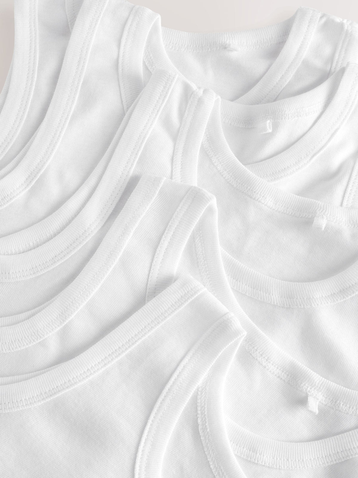 White Vests 5 Pack (1.5-16yrs)