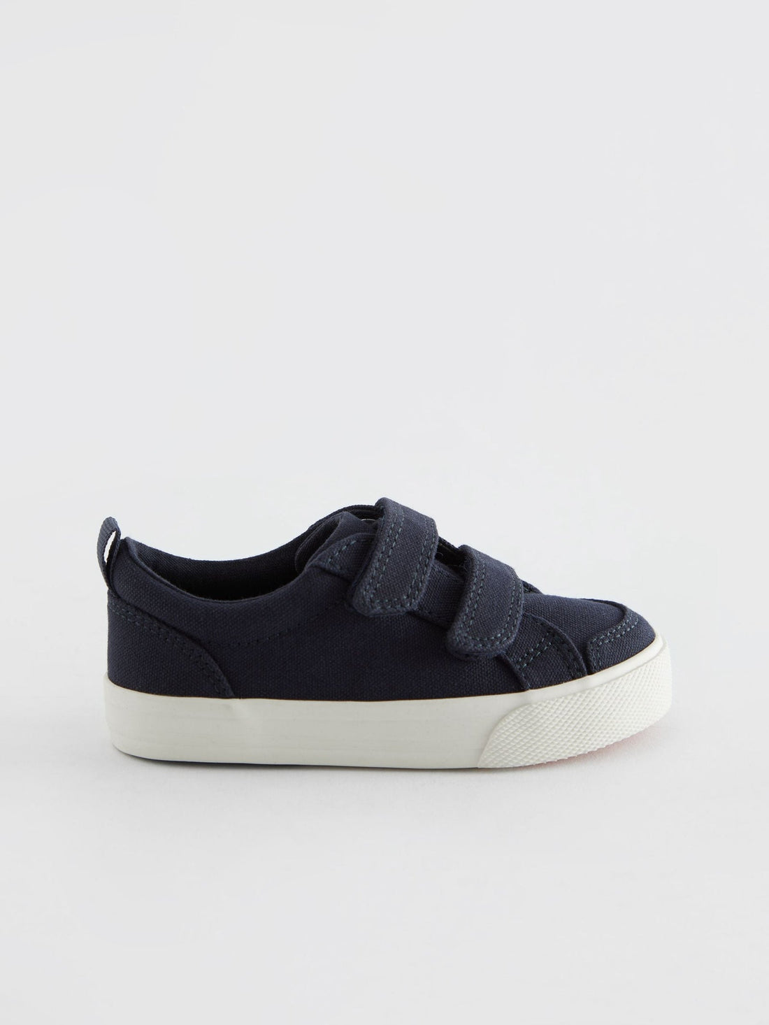 Navy Canvas Standard Fit (F) Two Strap Touch Fastening Trainers