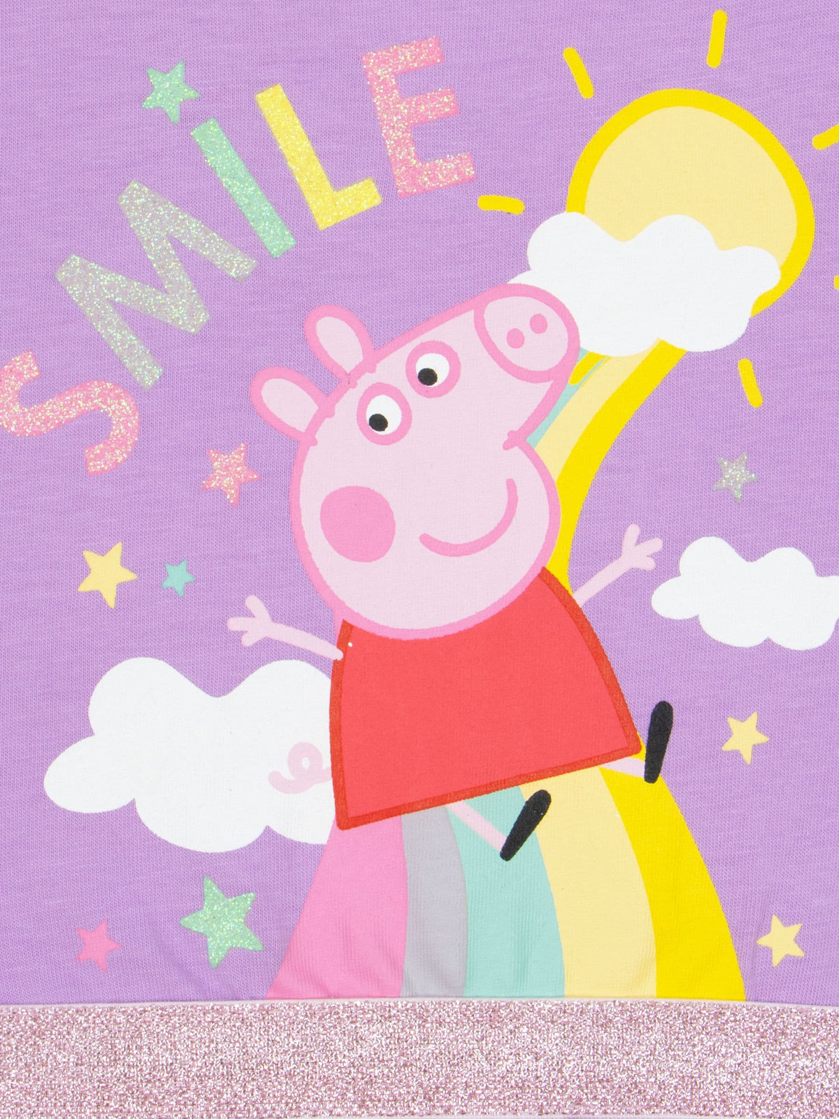 Character Purple Peppa Pig 100% Cotton Party Dress