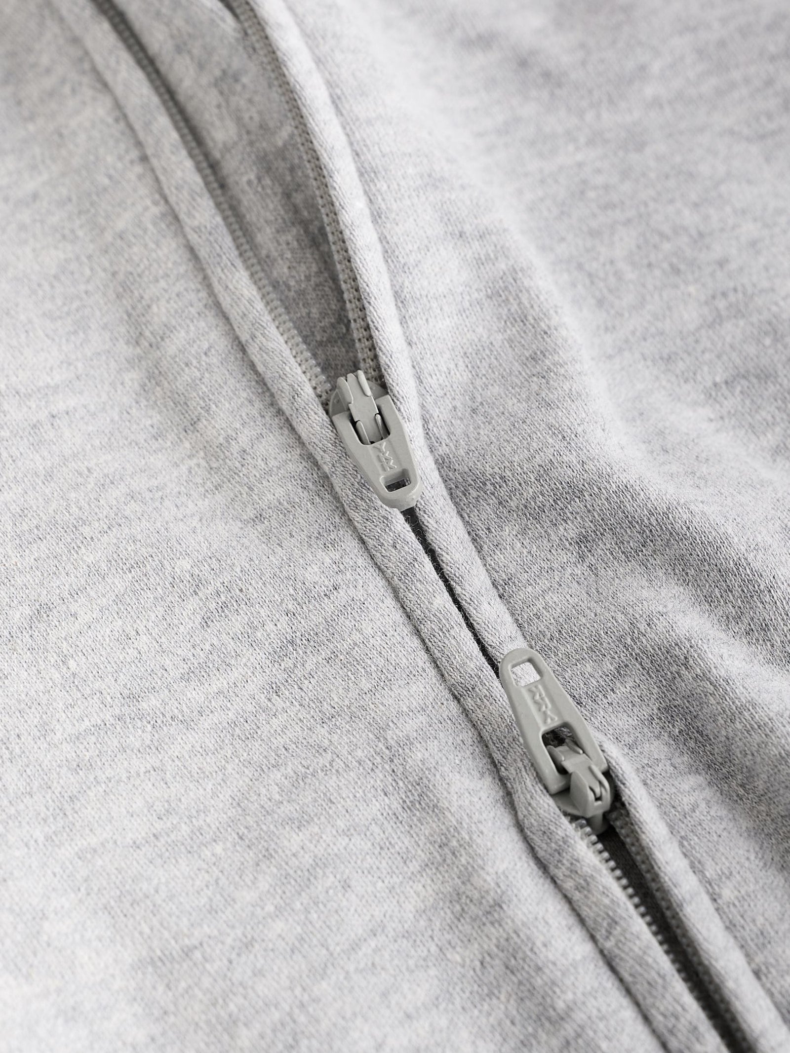 Grey Essential Zipped 100% Cotton Baby Sleepsuits 3 Pack (0-3yrs)