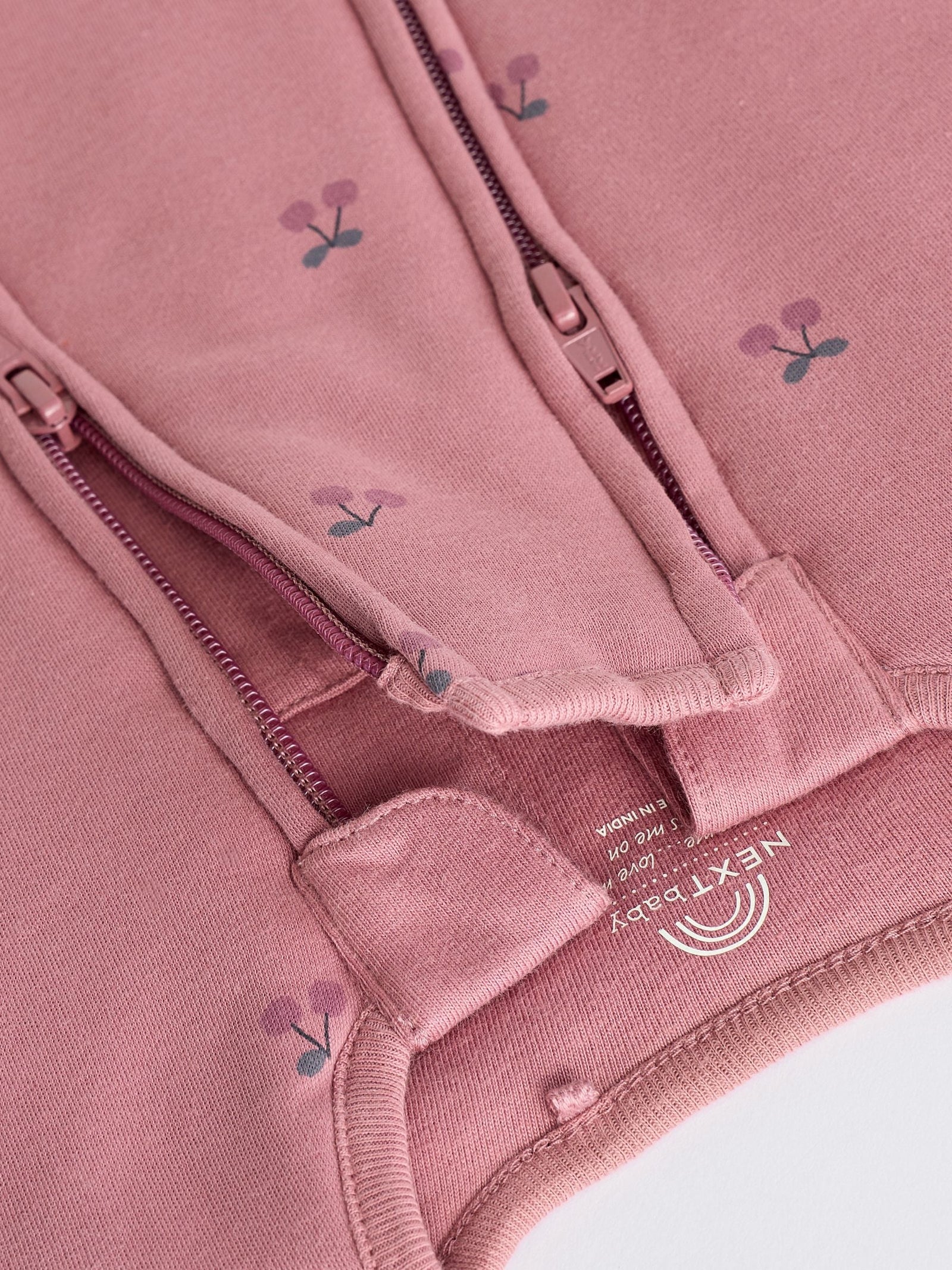 Pink Cherry 2.5 TOG Wadded Baby Sleepsuit